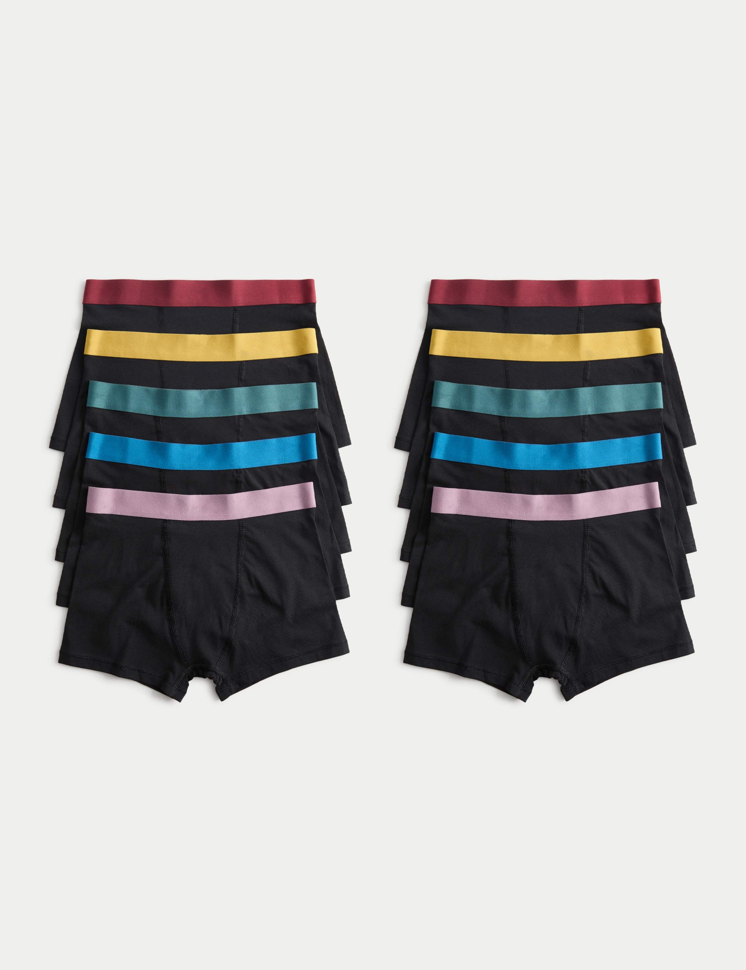 10pk Cotton Rich Trunks (5-16 Yrs)