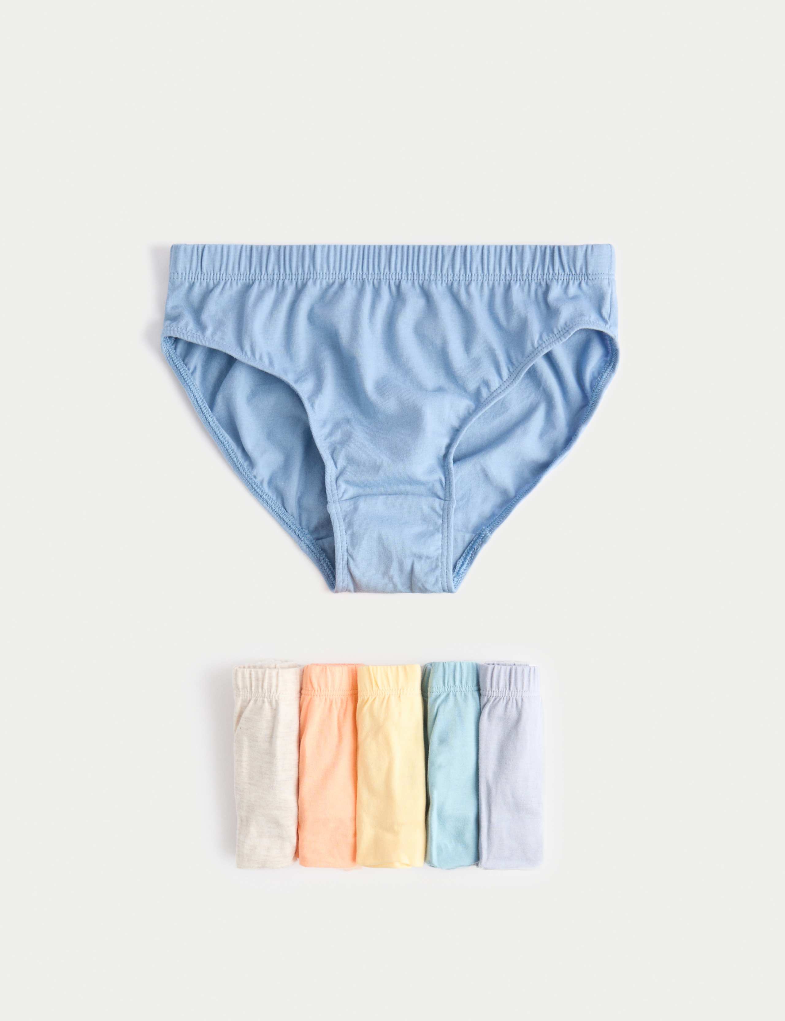 10pk Pure Cotton Core Brights Briefs (2-14 Yrs)