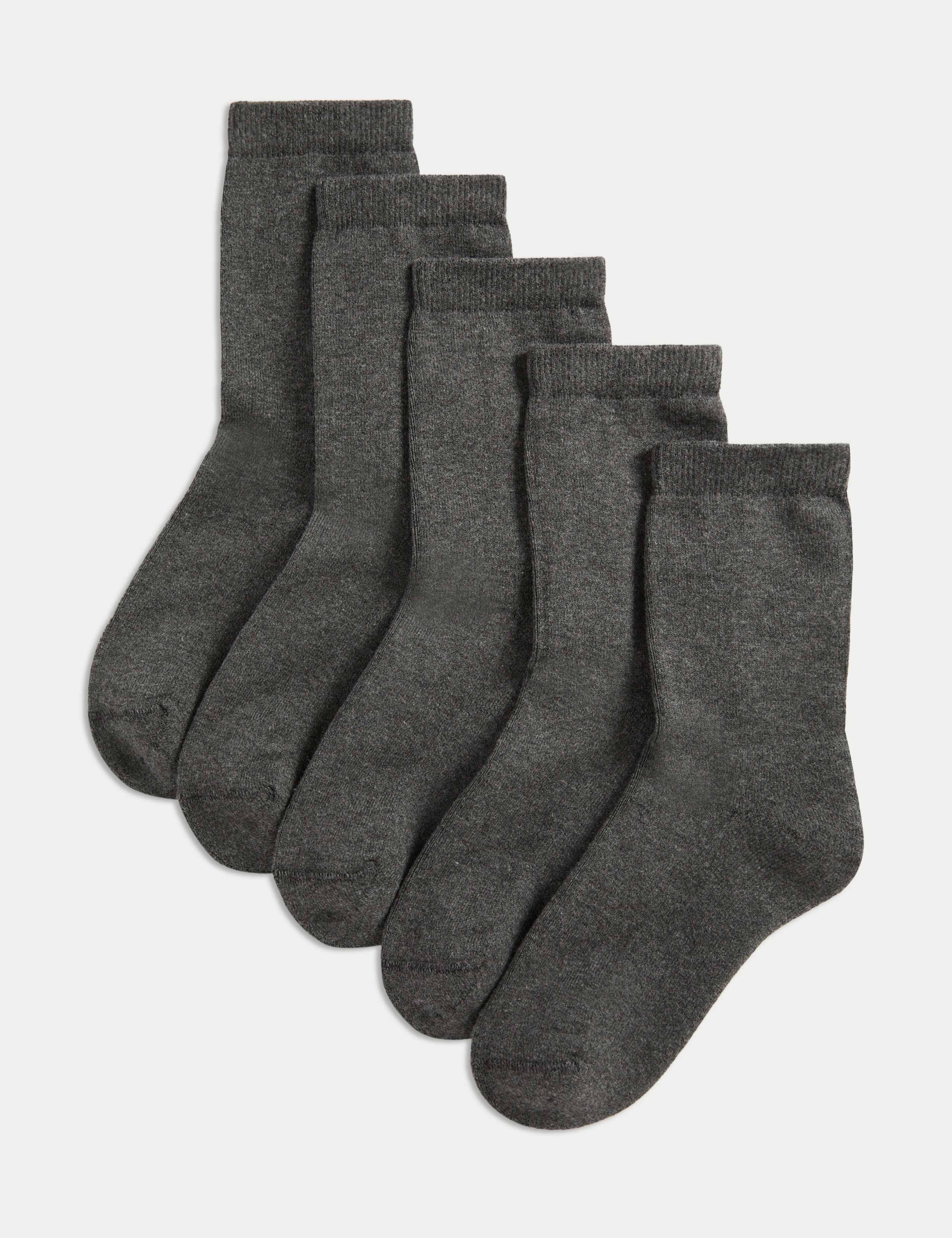 5pk Ultimate Comfort Cotton Blend Socks