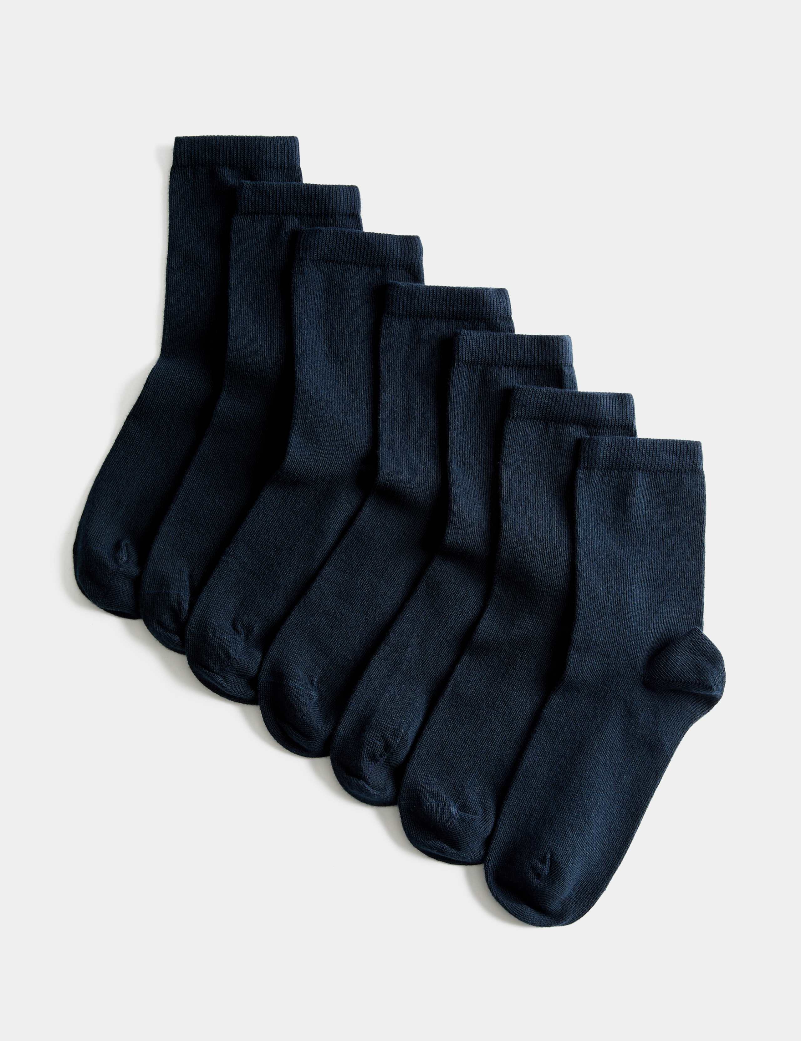 7 Pack School Socks (6 Small-10½ Large)