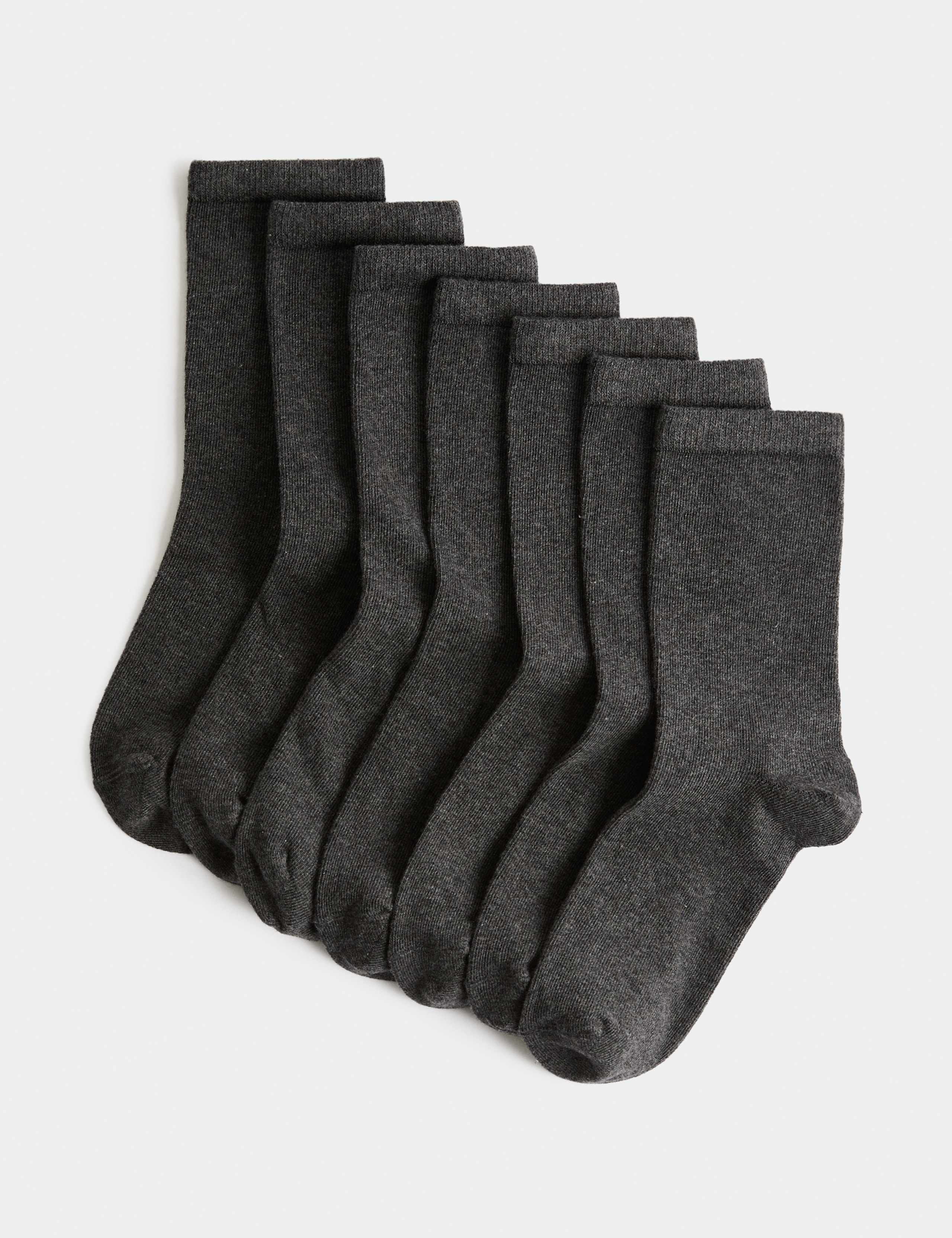 7 Pack School Socks (6 Small-10½ Large)