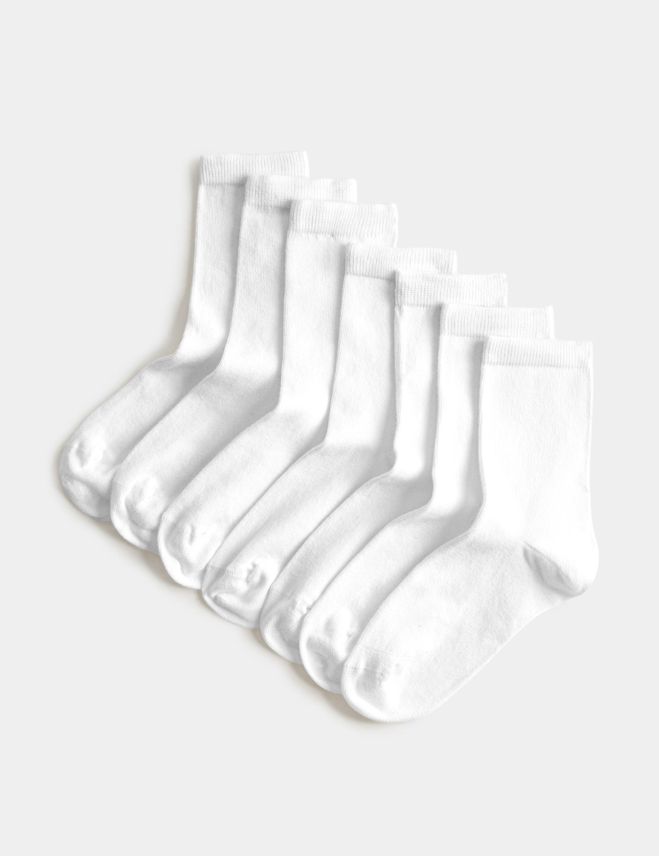 7 Pack School Socks (6 Small-10½ Large)