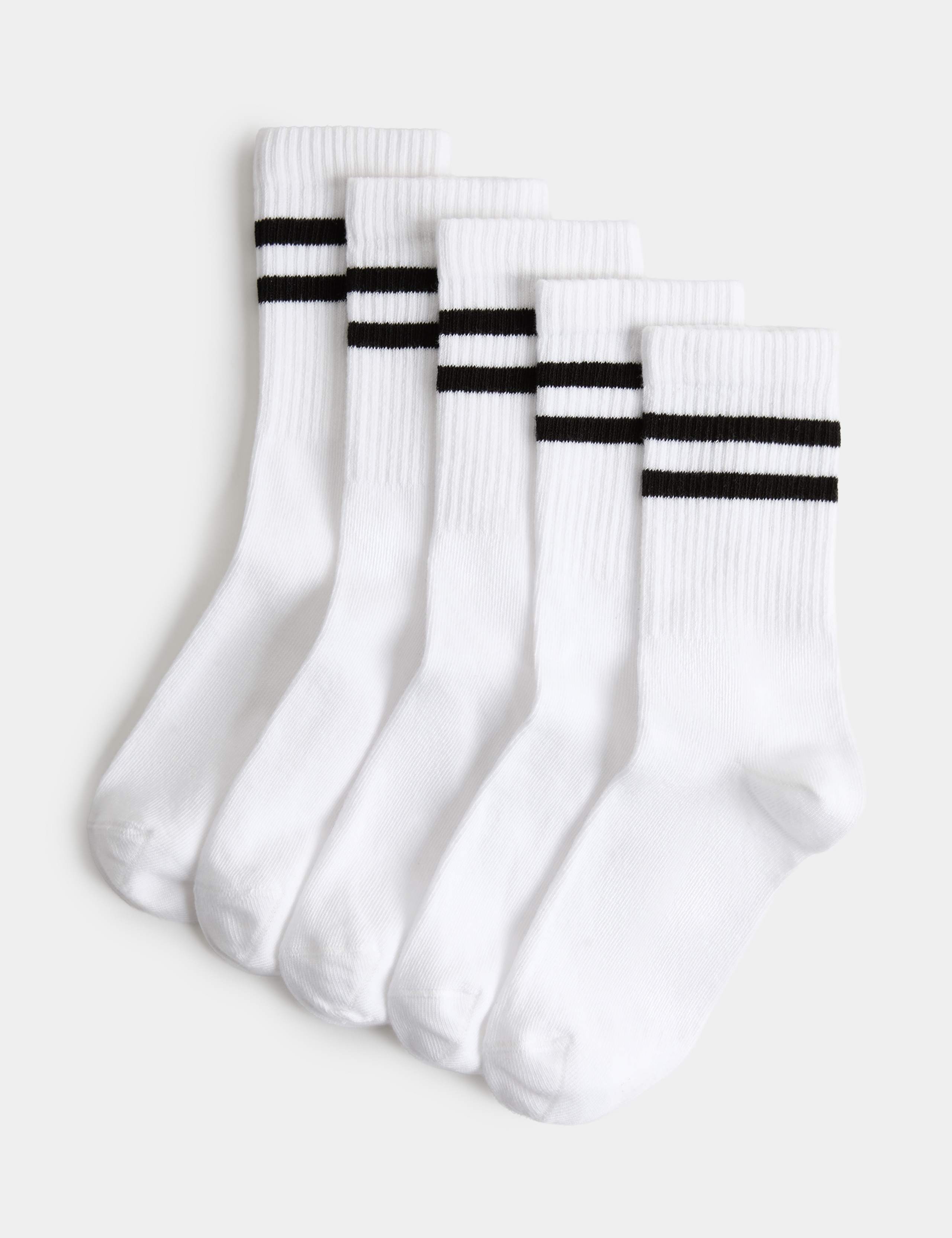 5 Pack Cotton Rich Sports Striped Socks