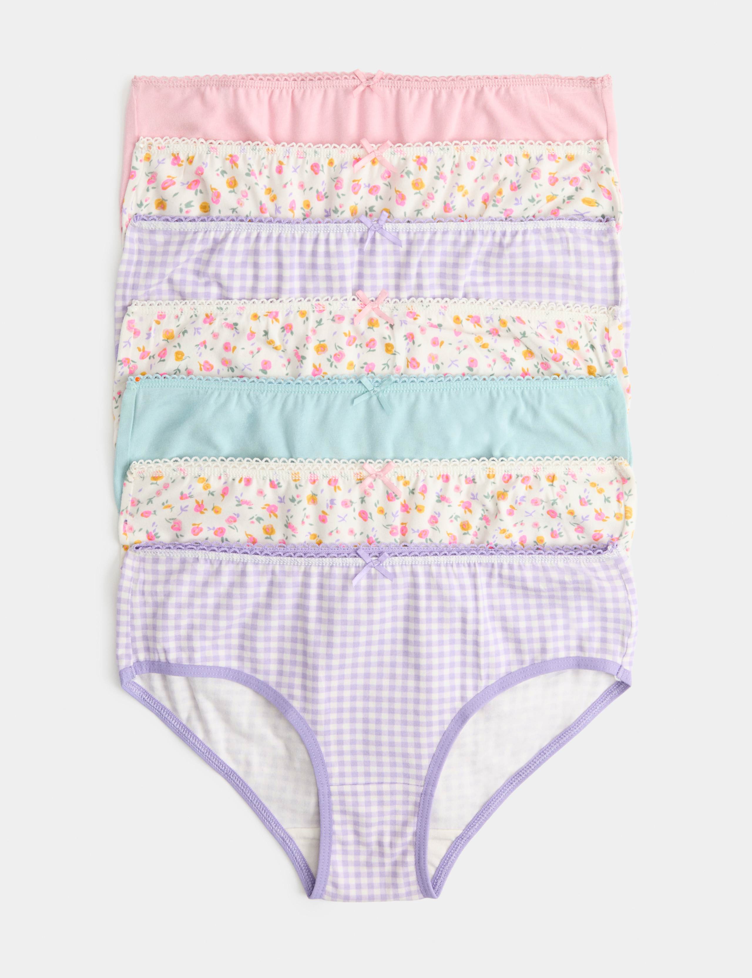7 Pack Cotton Rich Floral Knickers (18 Mths - 16 Yrs)