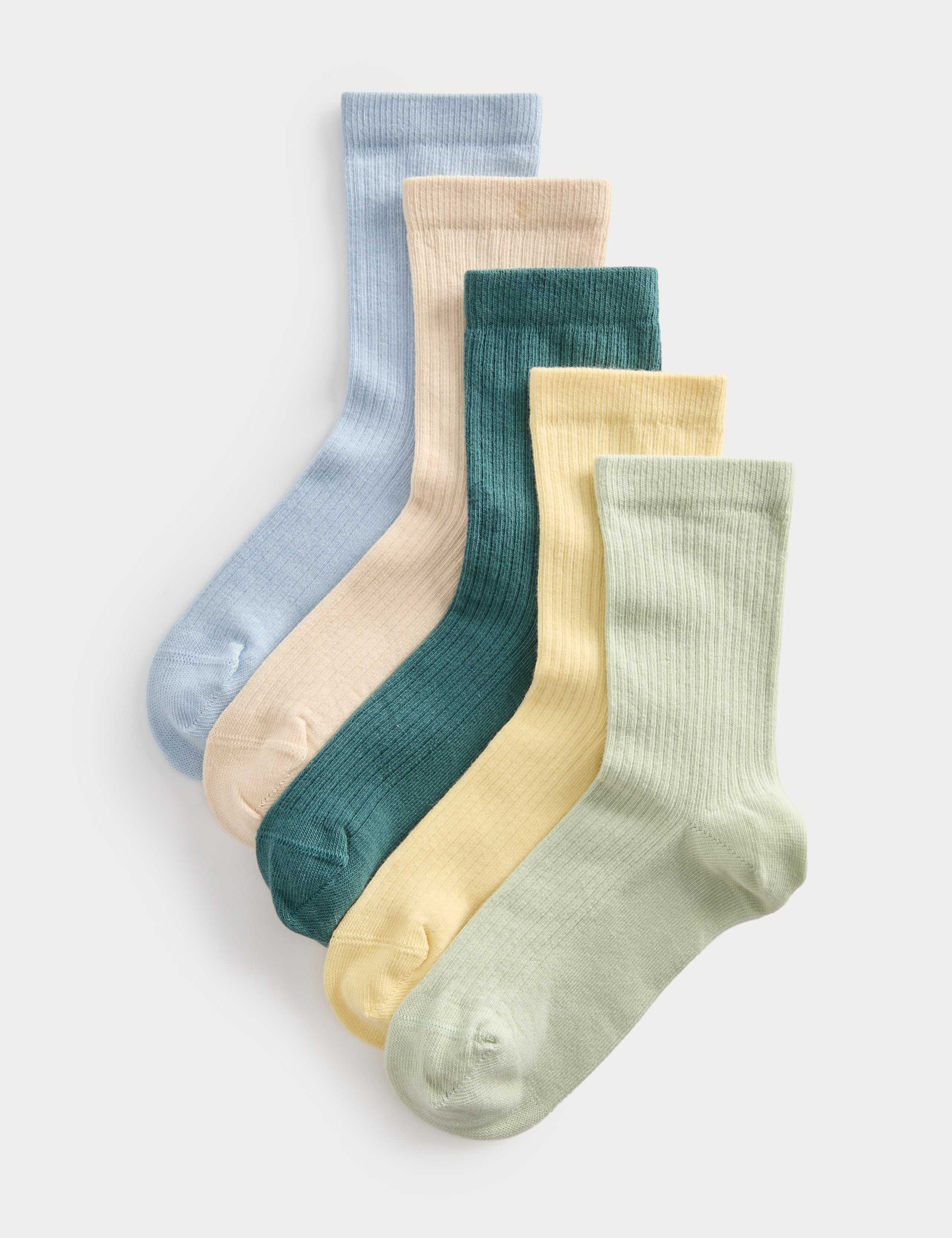 5 Pack Cotton Rich Weekend Collection Socks (6 Small-7 Large)