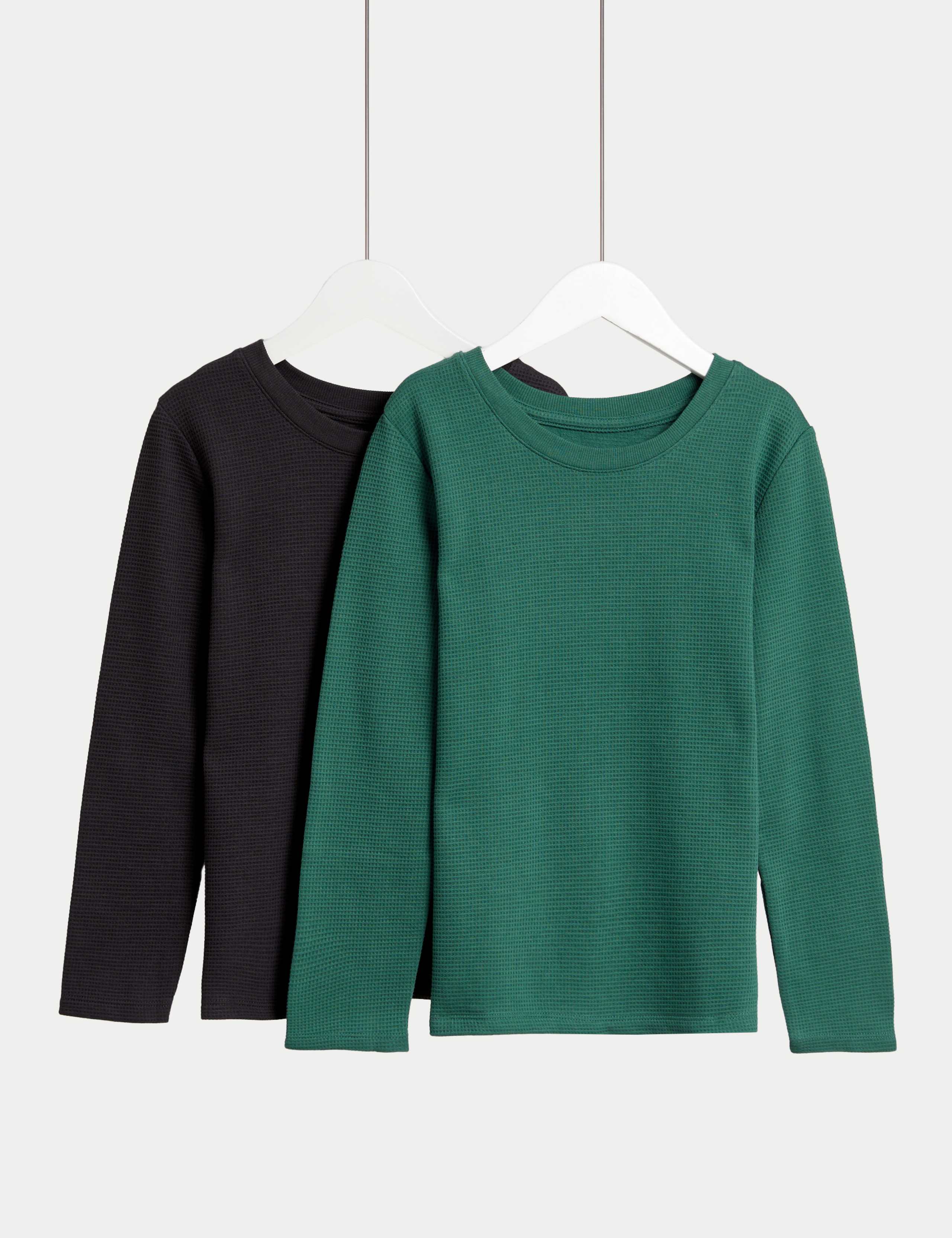2pk Heatgen™ Thermal Waffle Tops (2-14 Yrs)