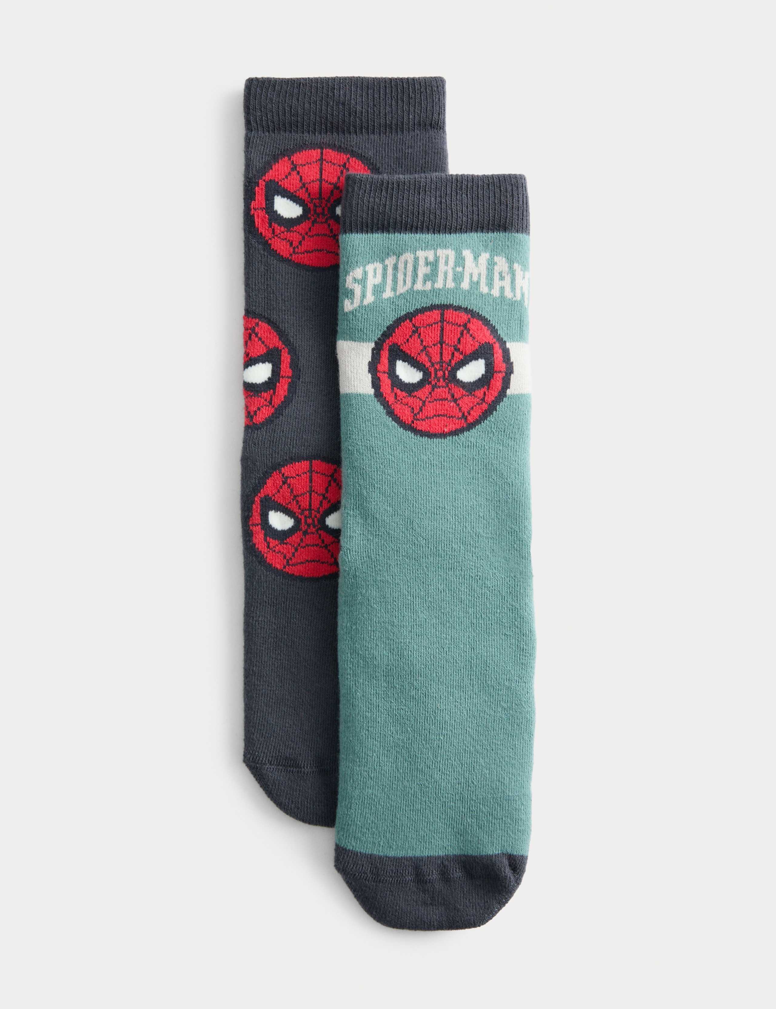 2pk Cotton Rich Spider-Man™ Slipper Socks