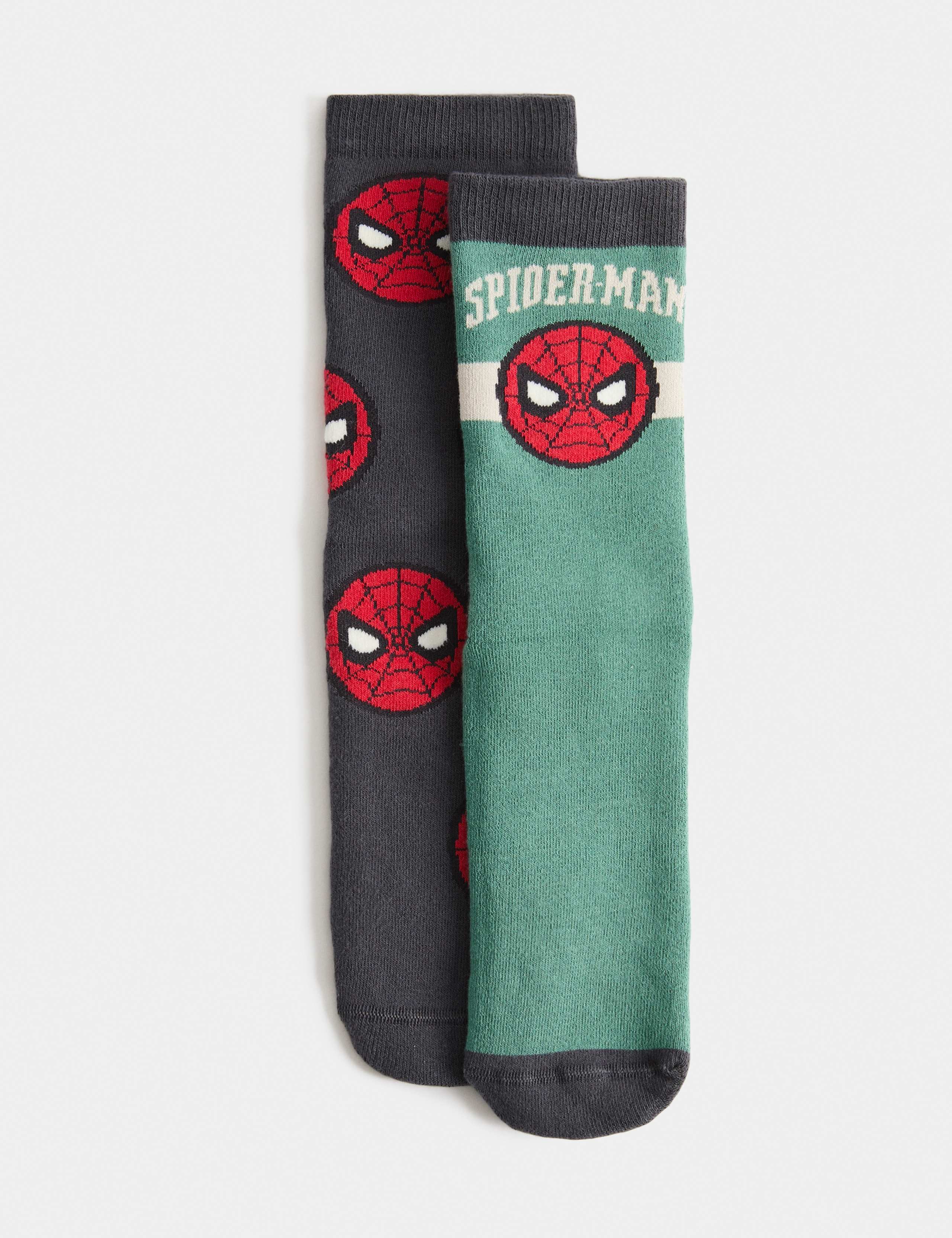 2 Pack Cotton Rich Spider-Man™ Slipper Socks