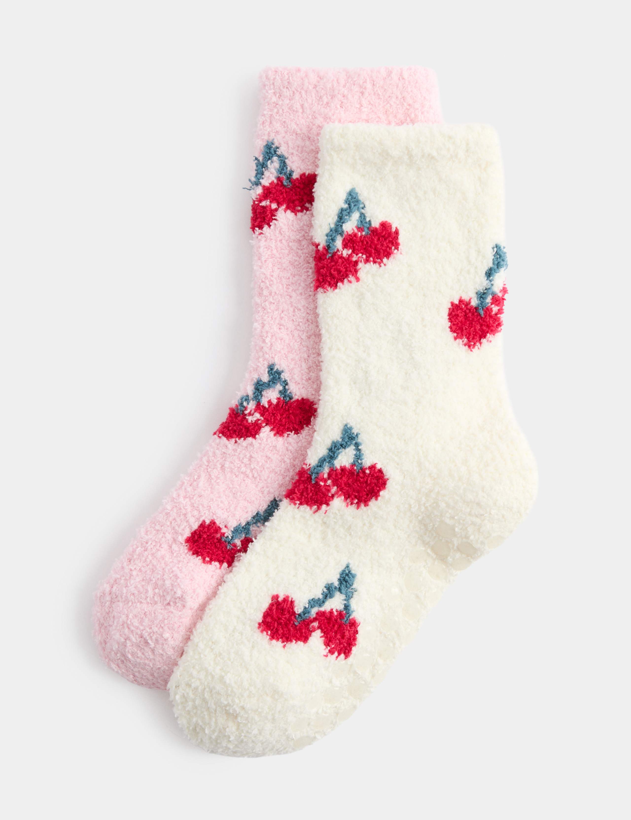 2 Pack Cherry Cosy Socks (6 Small-7 Large)