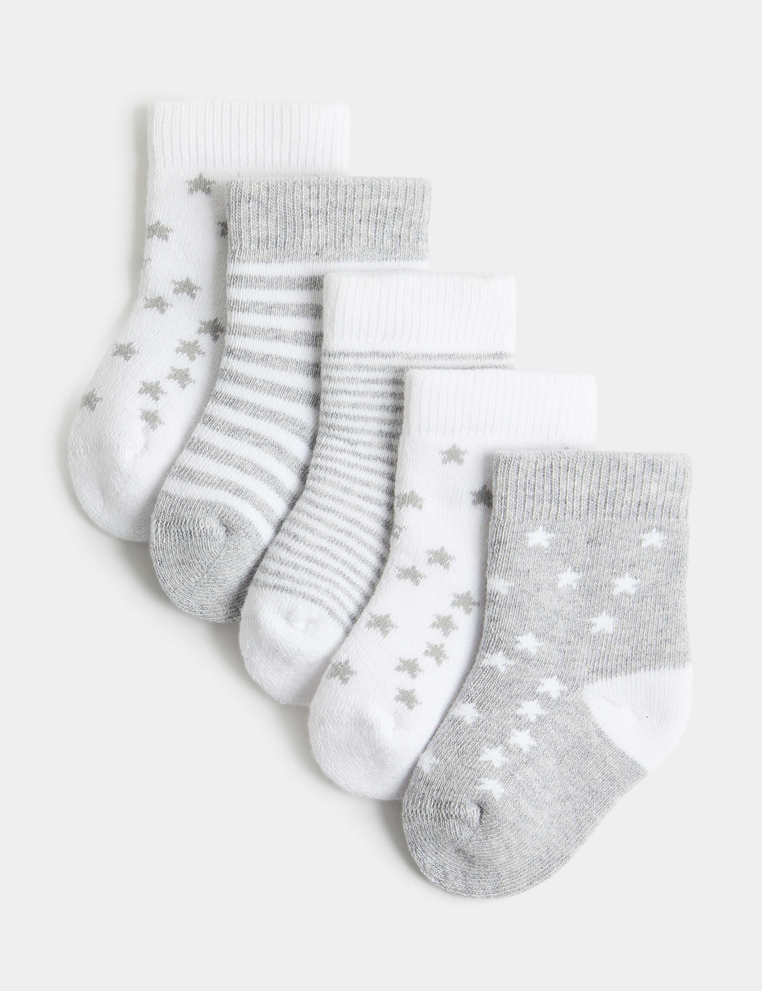 5 Pack Cotton Rich Star Terry Socks
