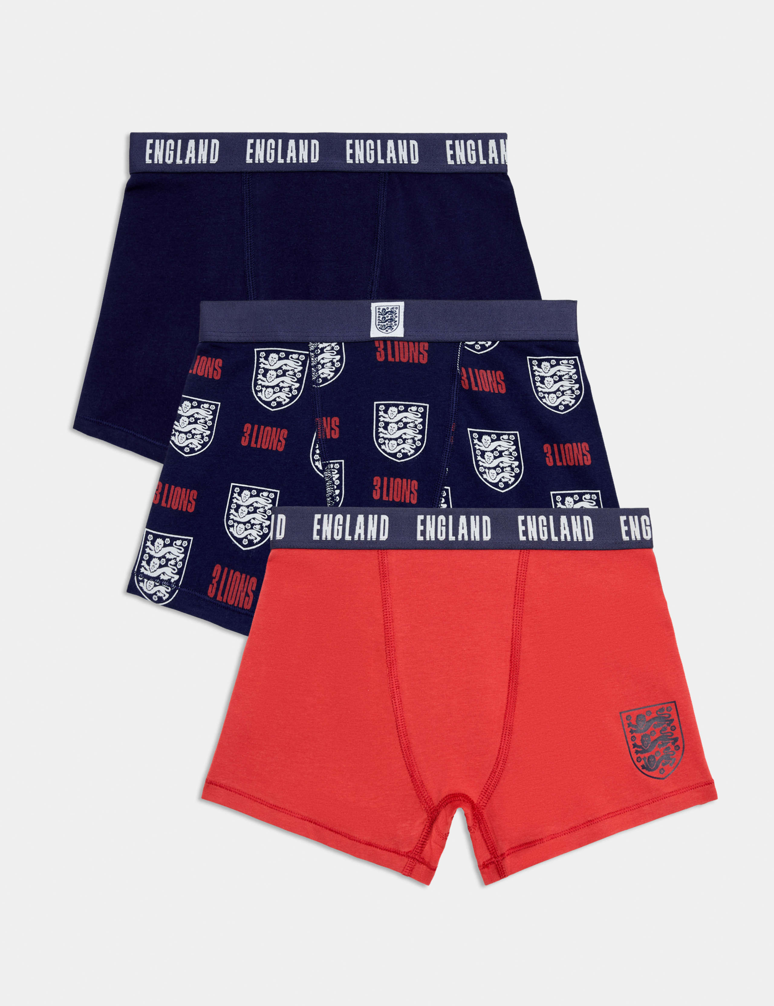 3 Pack Cotton Rich Football Trunks