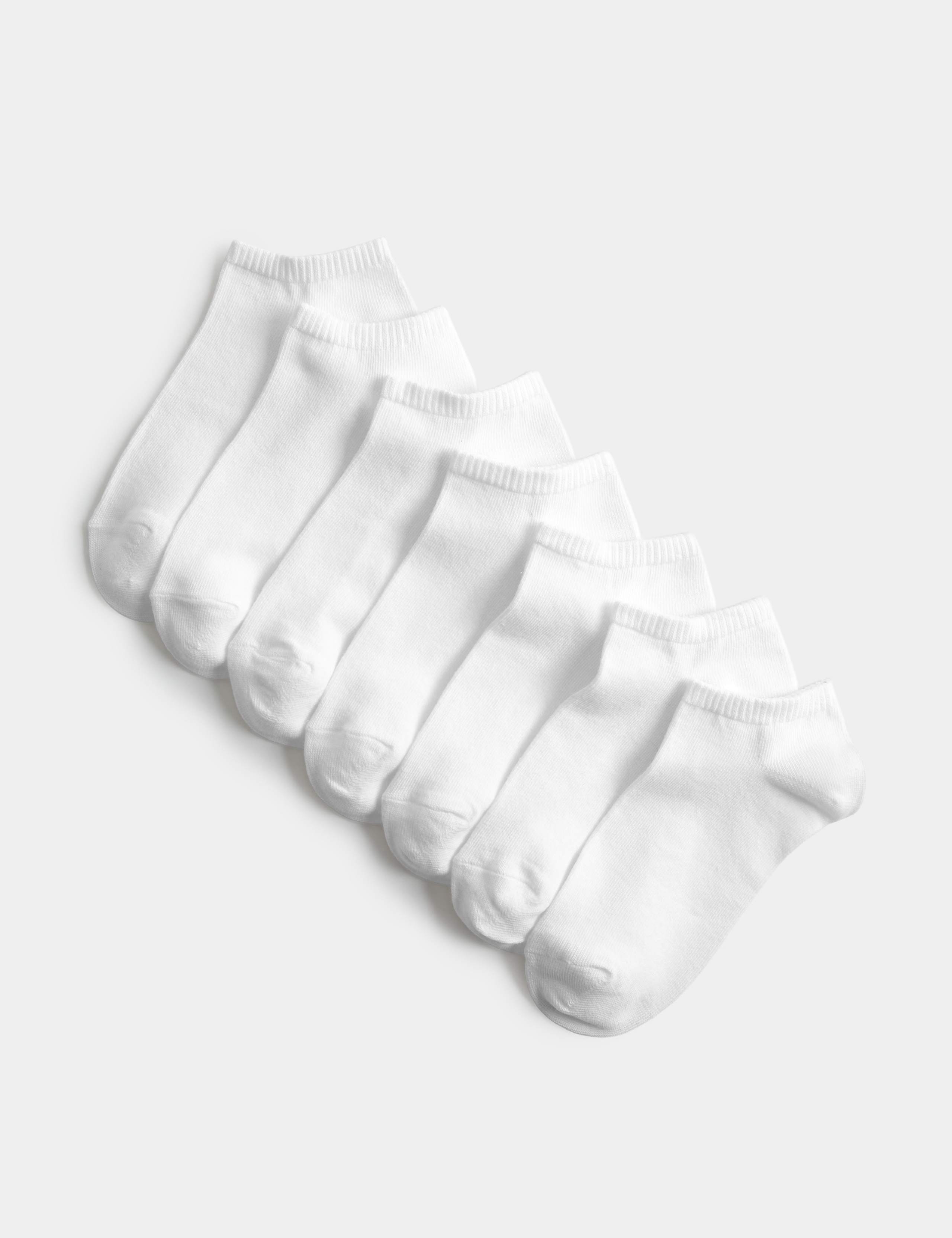 7pk Cotton Rich Trainer Liner Socks