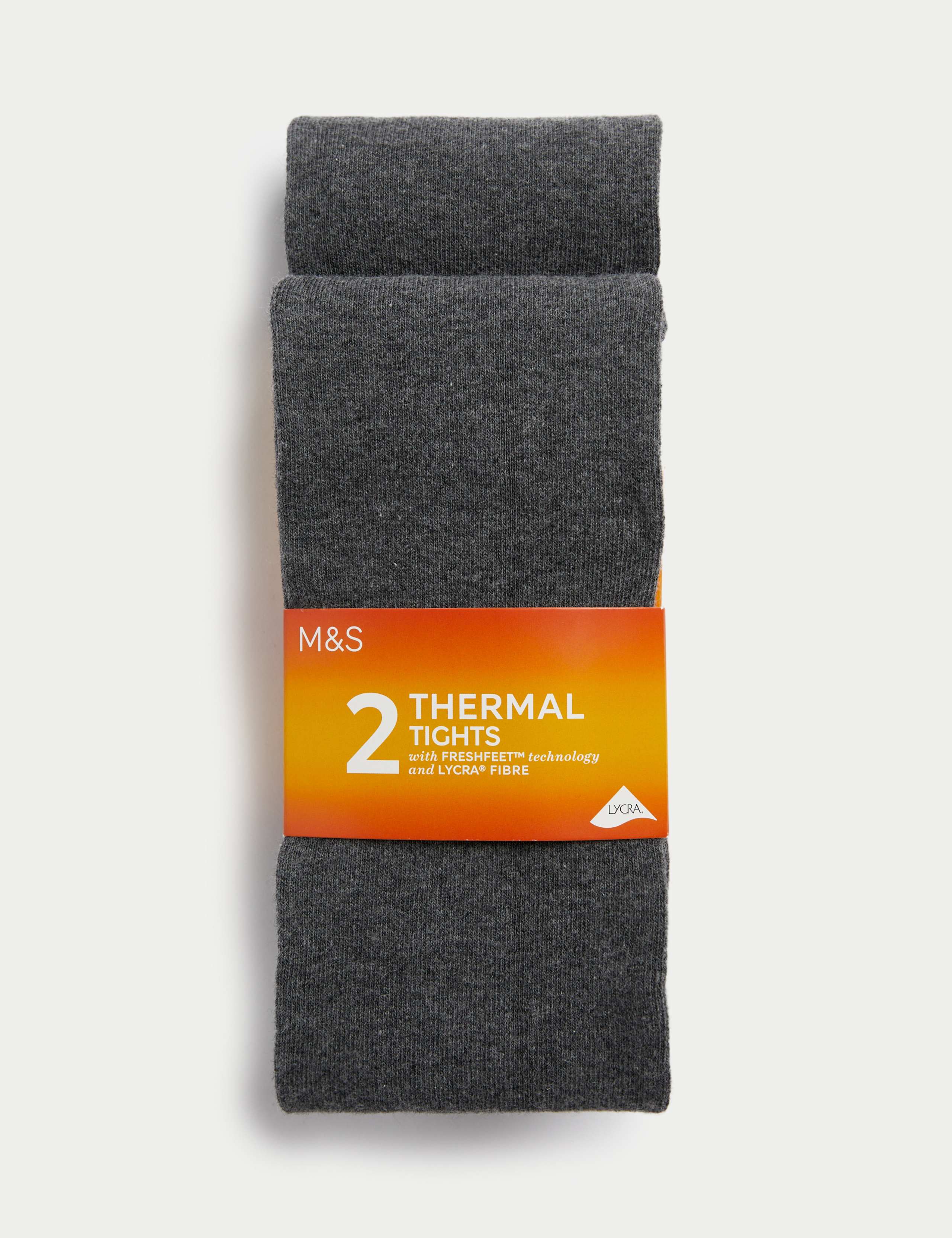 2pk Cotton Rich Thermal Tights (4-14 Yrs)