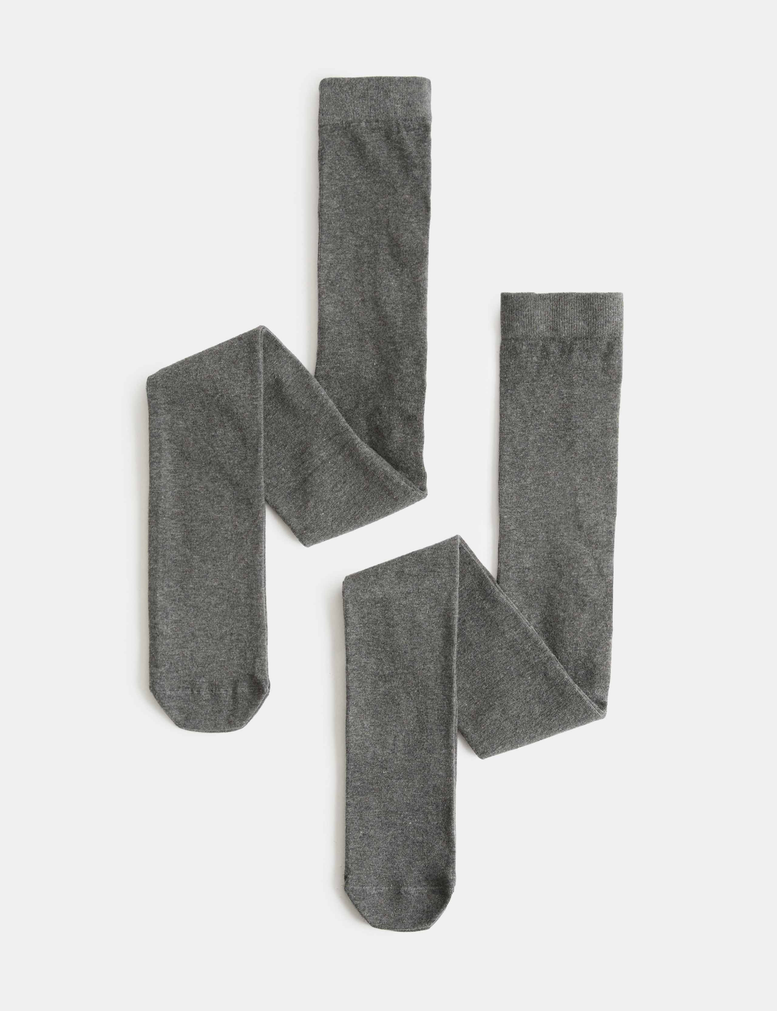 2 Pack Cotton Rich School Tights (2-16 Yrs)