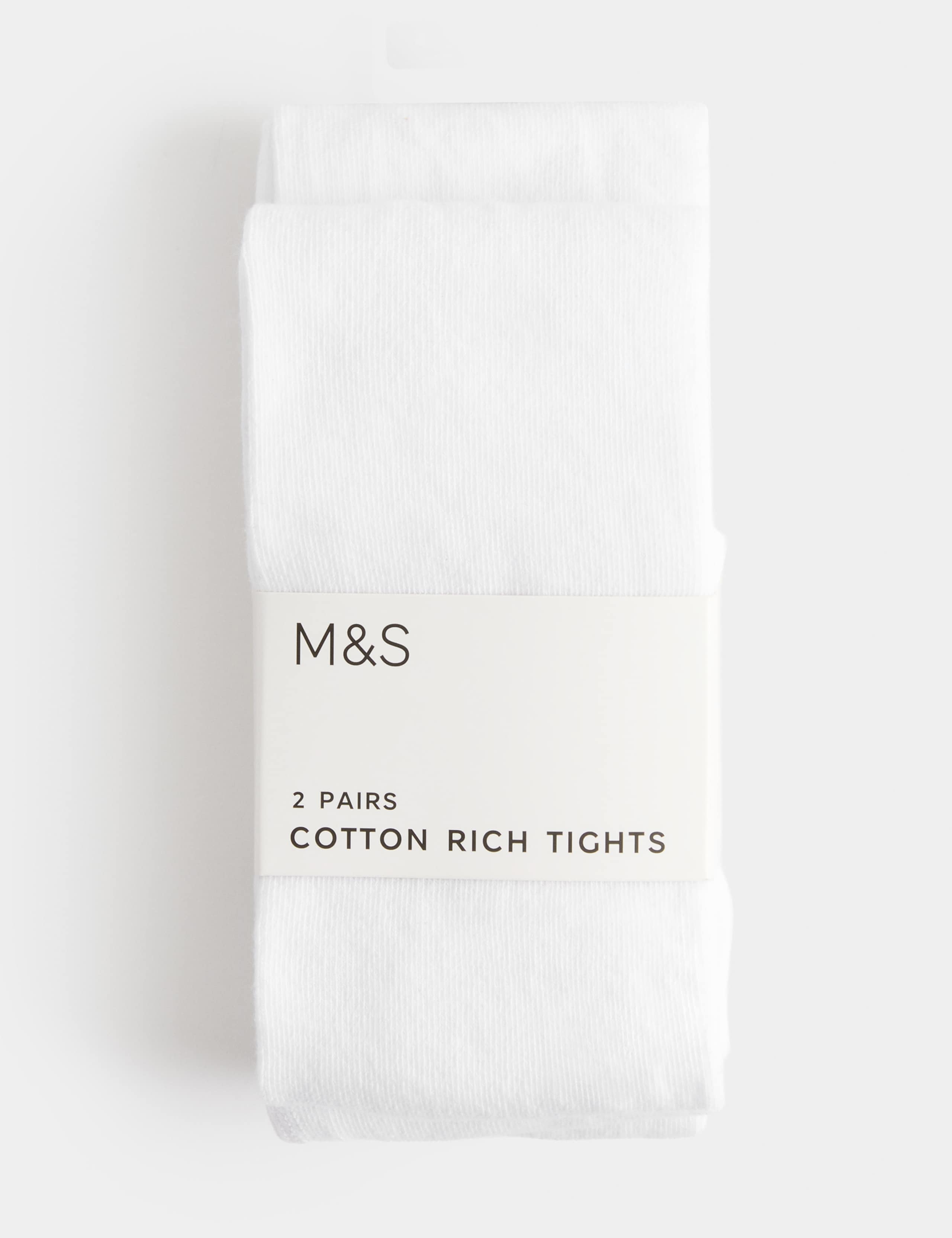 2 Pack Cotton Rich School Tights (2-16 Yrs)