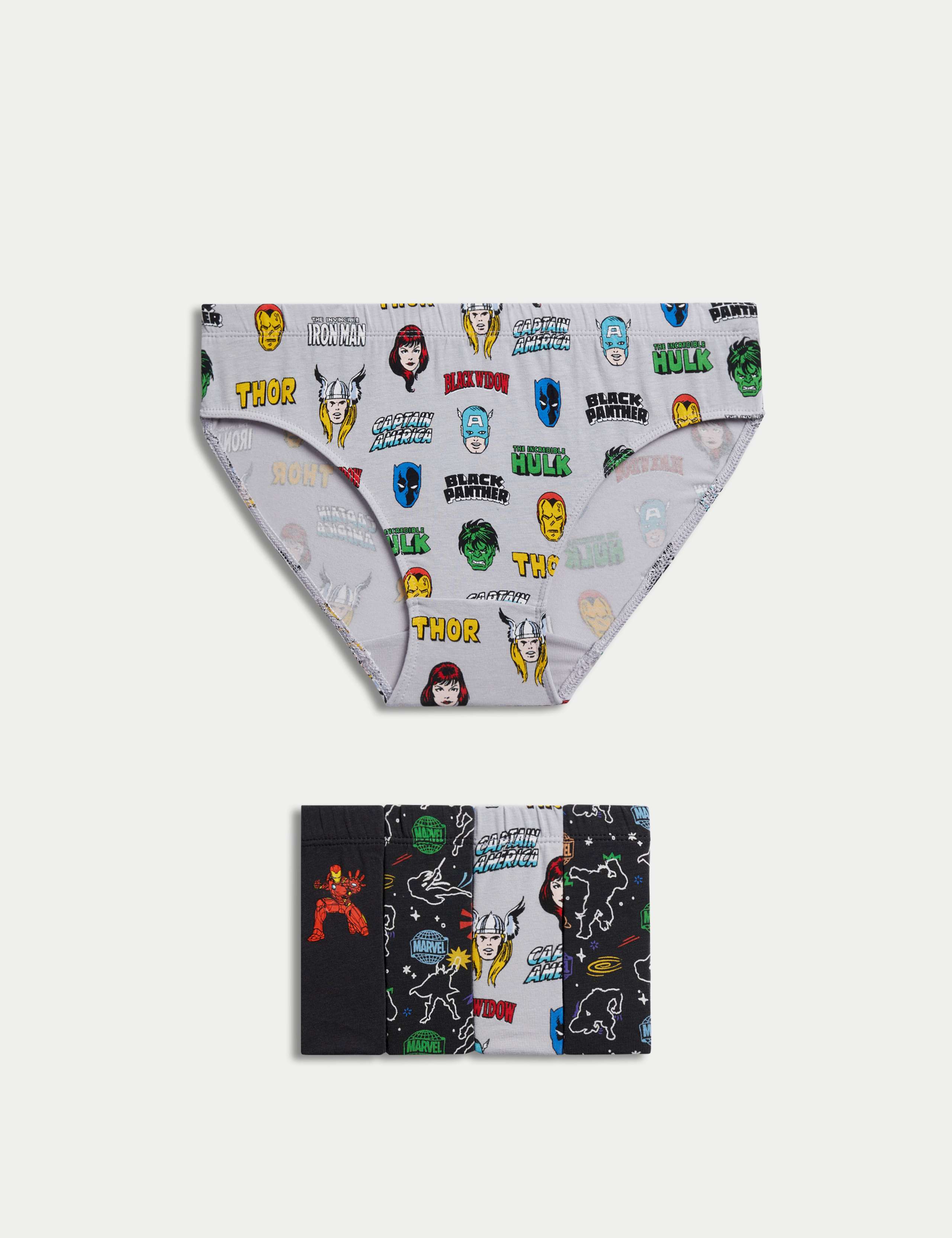 5pk Cotton with Stretch Avengers Briefs (2-8 Yrs)