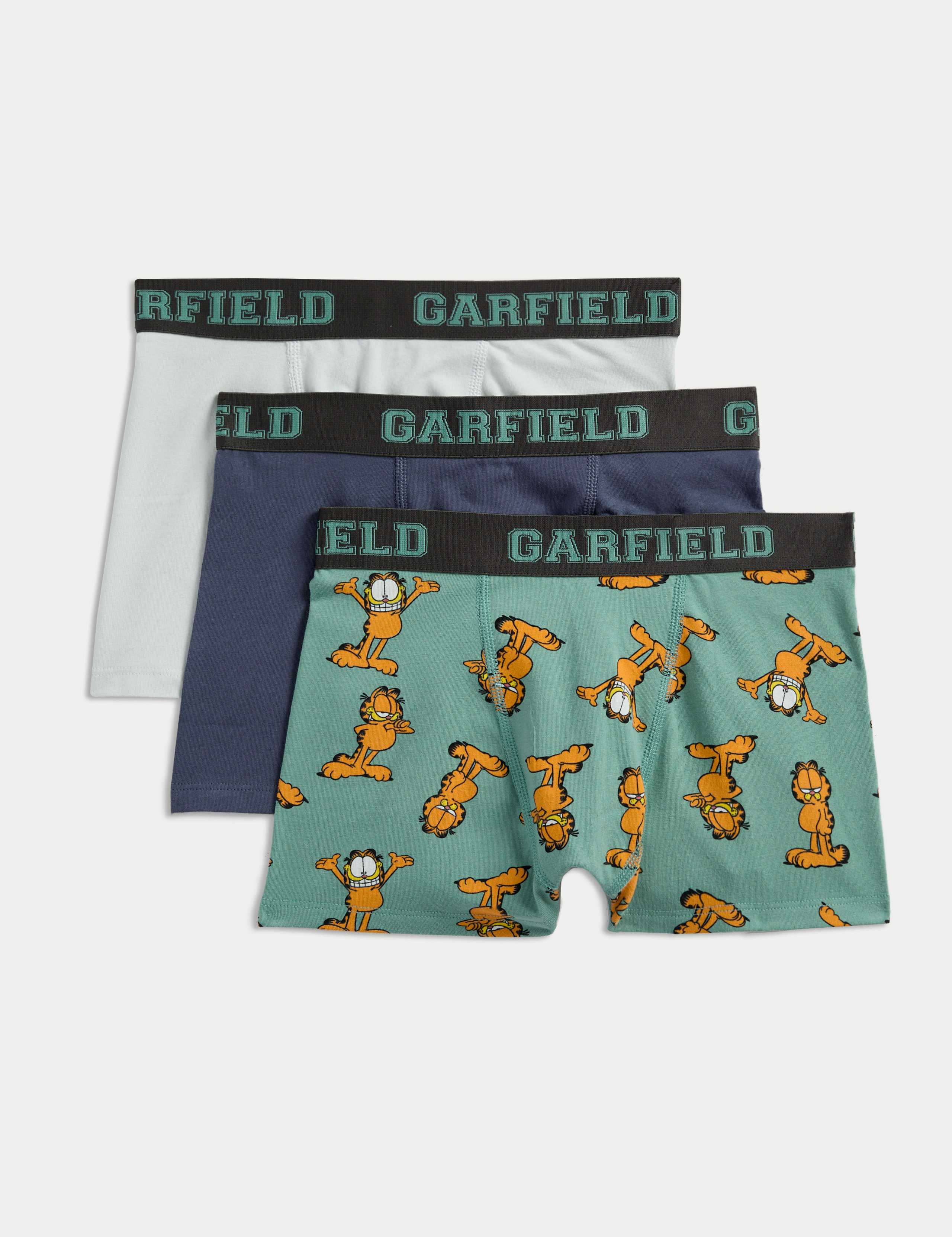 3pk Cotton Rich Garfield™ Trunks (5-16 Yrs)