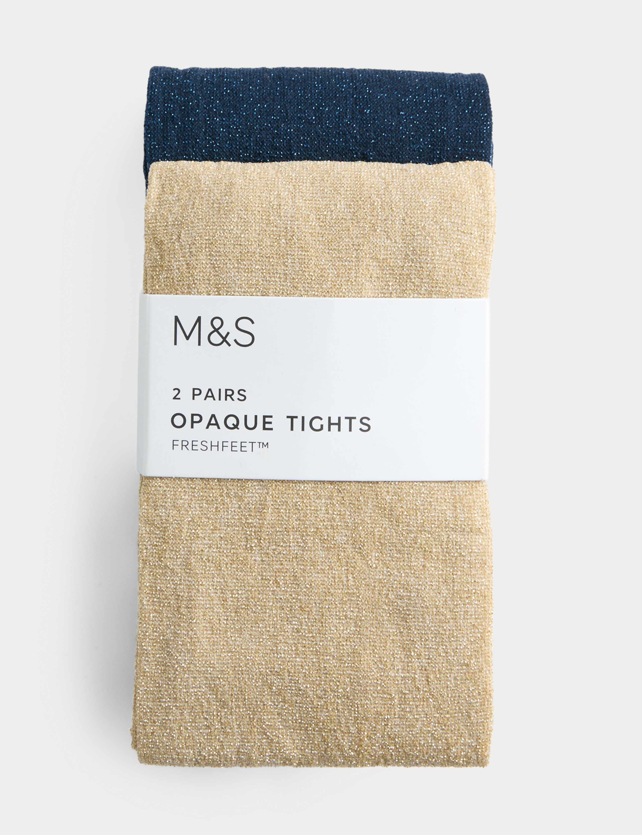 2pk Sparkle Opaque Tights