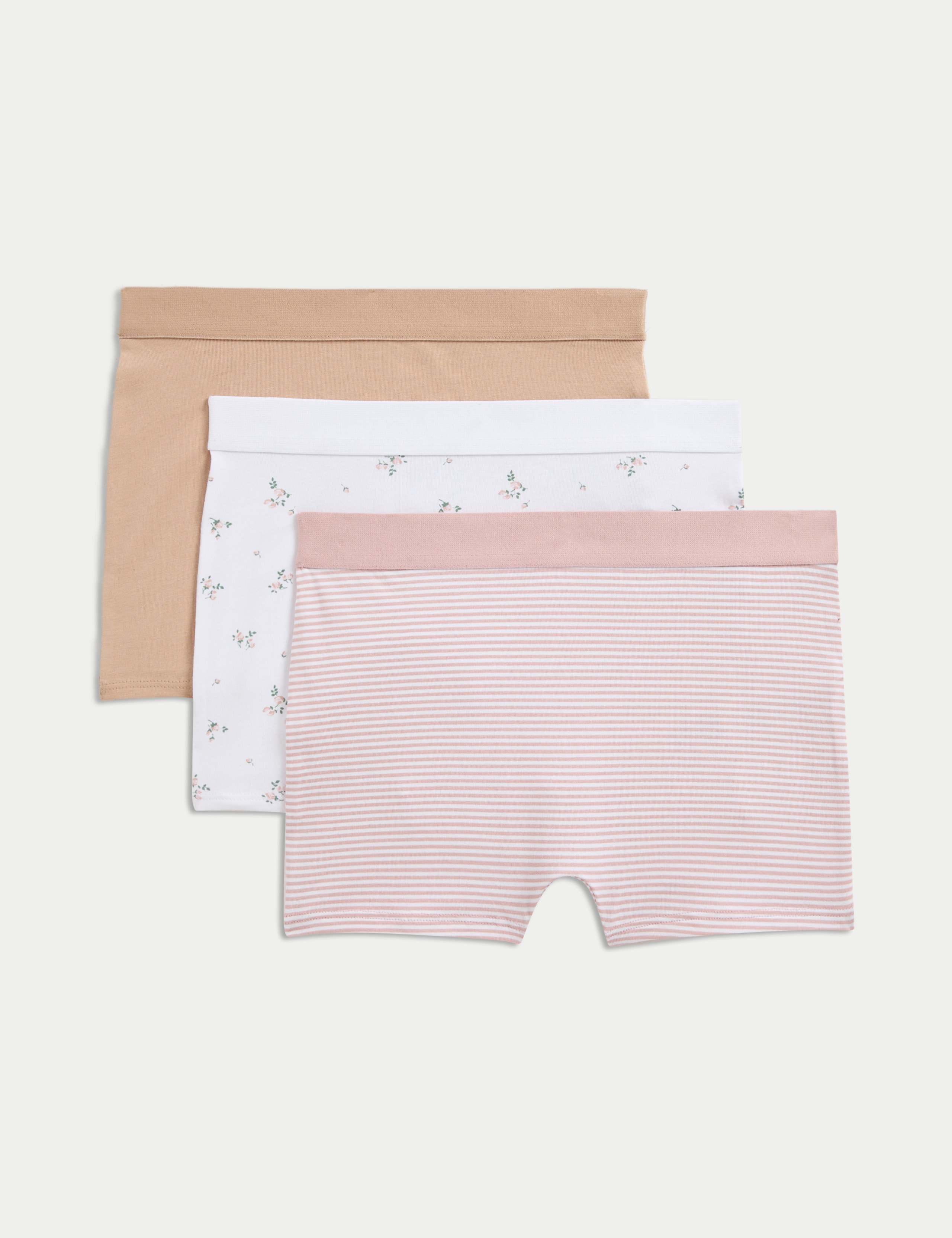 3pk Cotton Rich Floral Boxers (6-16 Yrs)