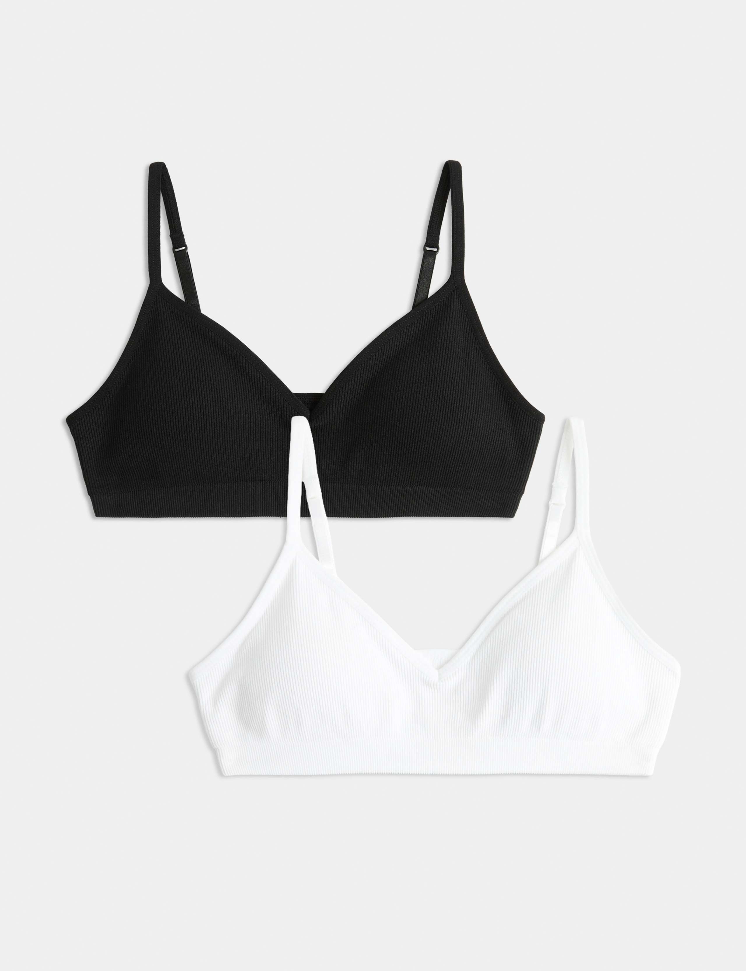 2 Pack Seamfree Padded Crop Top (6-14 Yrs)