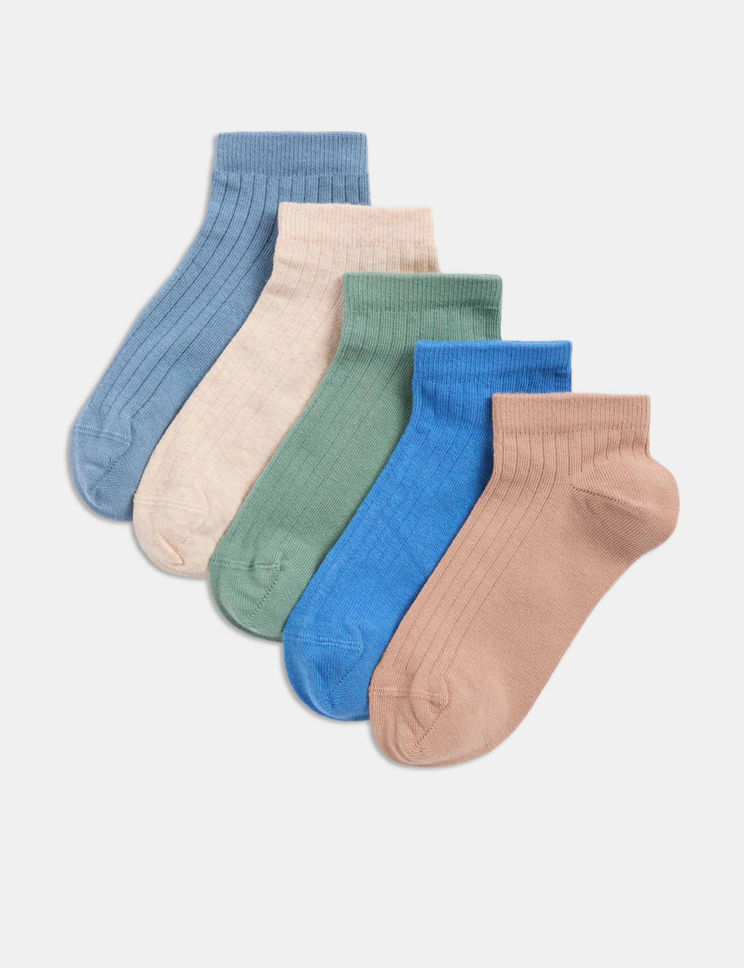 5pk Cotton Rich Ribbed Trainer Liners™ (6 Small - 7 Large)