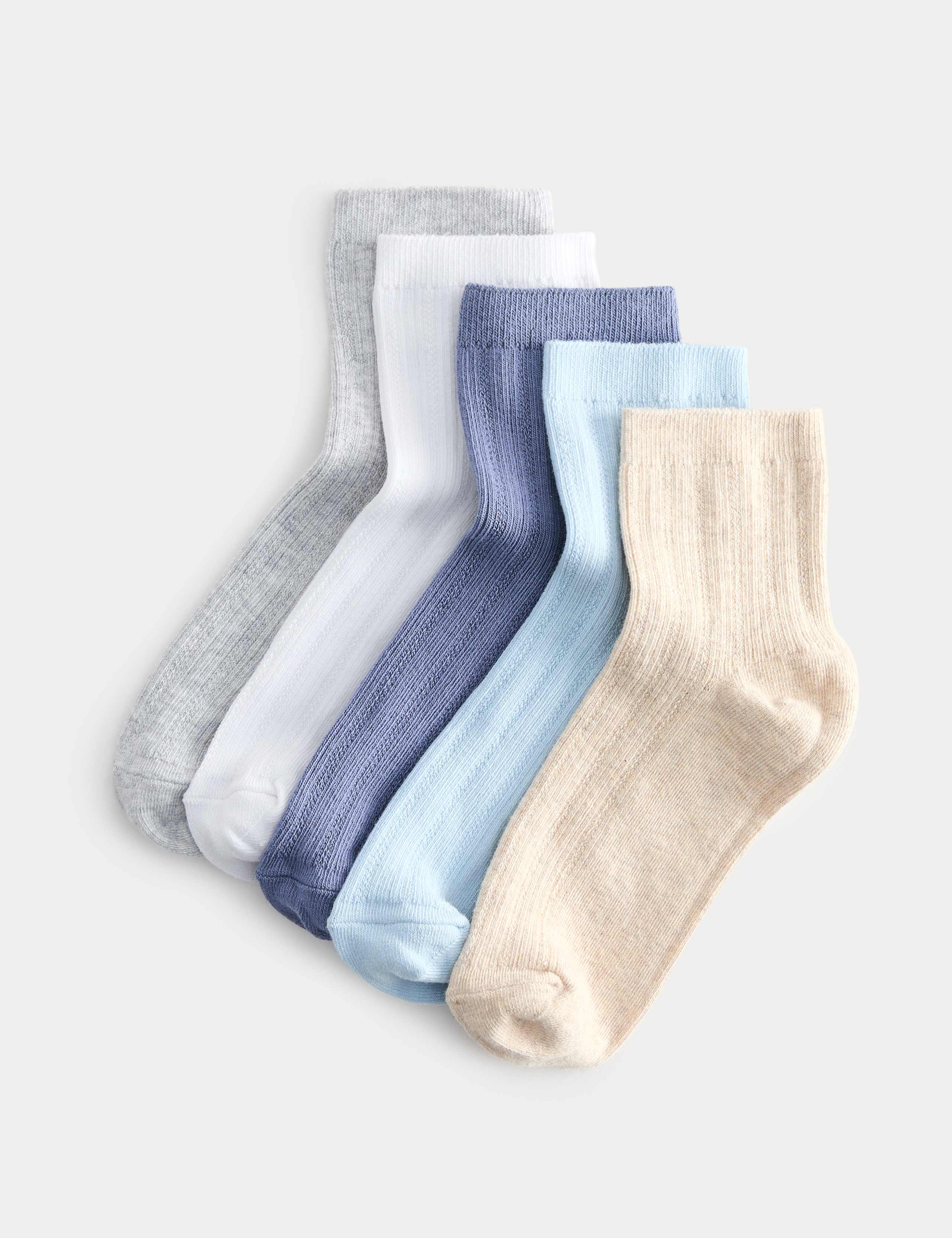 5 Pack Plain Marl Socks
