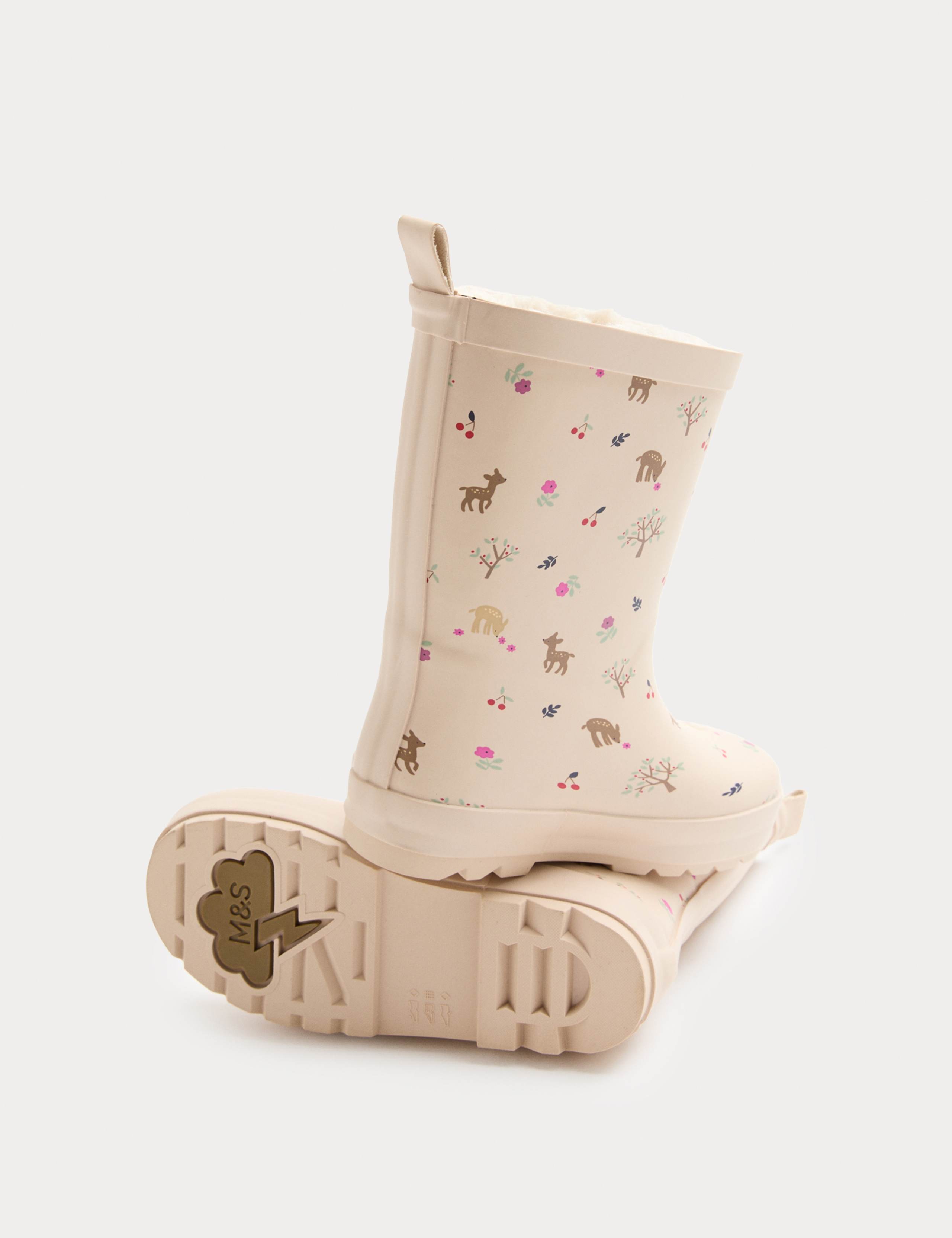 Kids' Woodland Patterned Wellies (4 Small - 2 Large)
