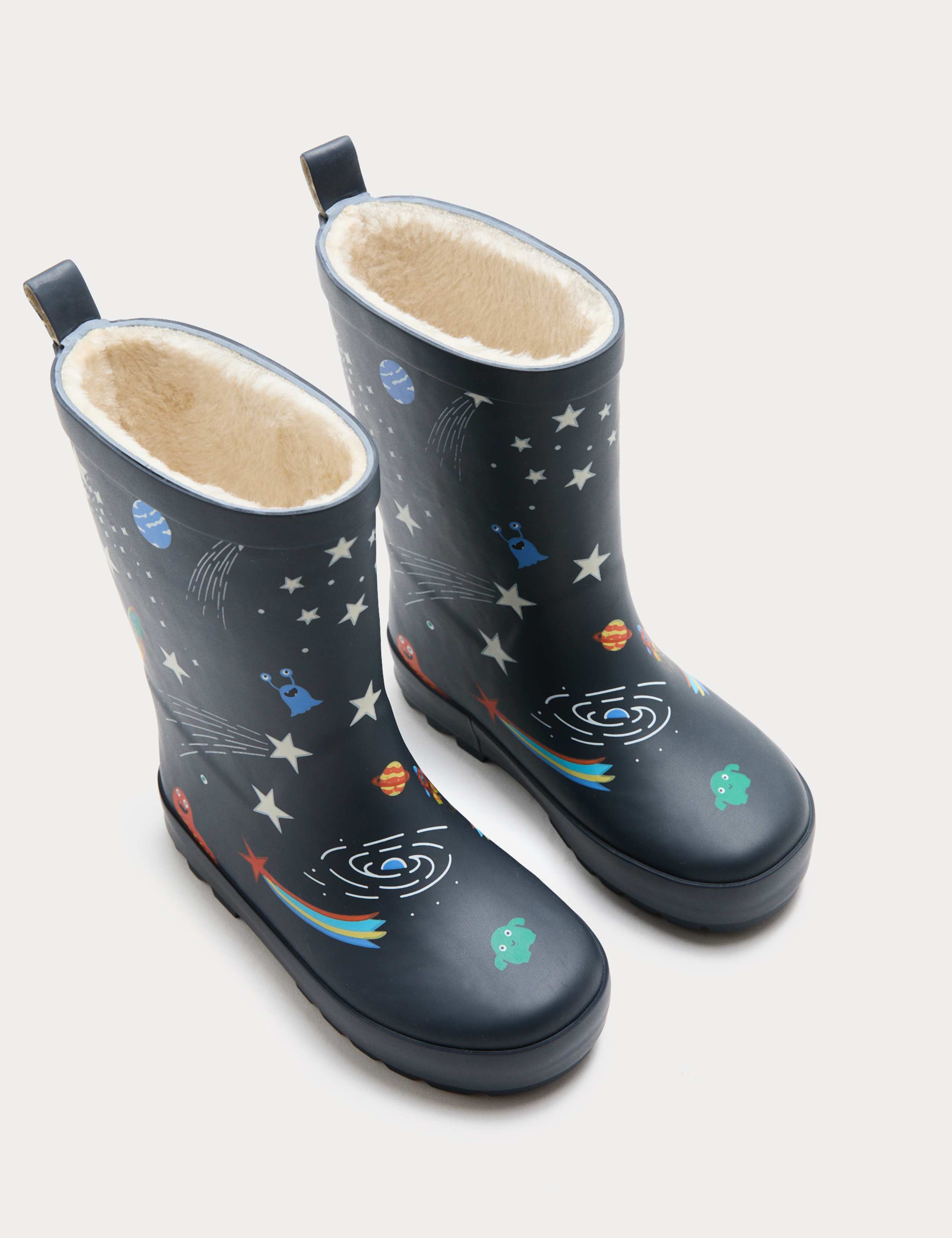 Kids' Space Patterned Wellies (4 Small - 2 Large)