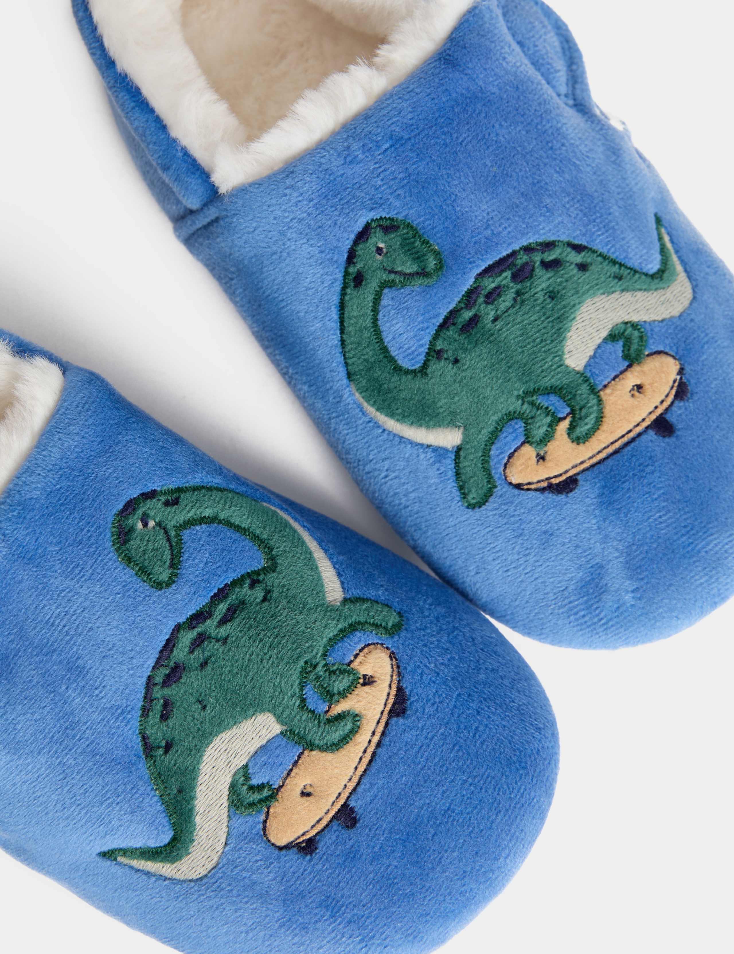 Dinosaur Riptape Slippers (4 Small - 13 Small)
