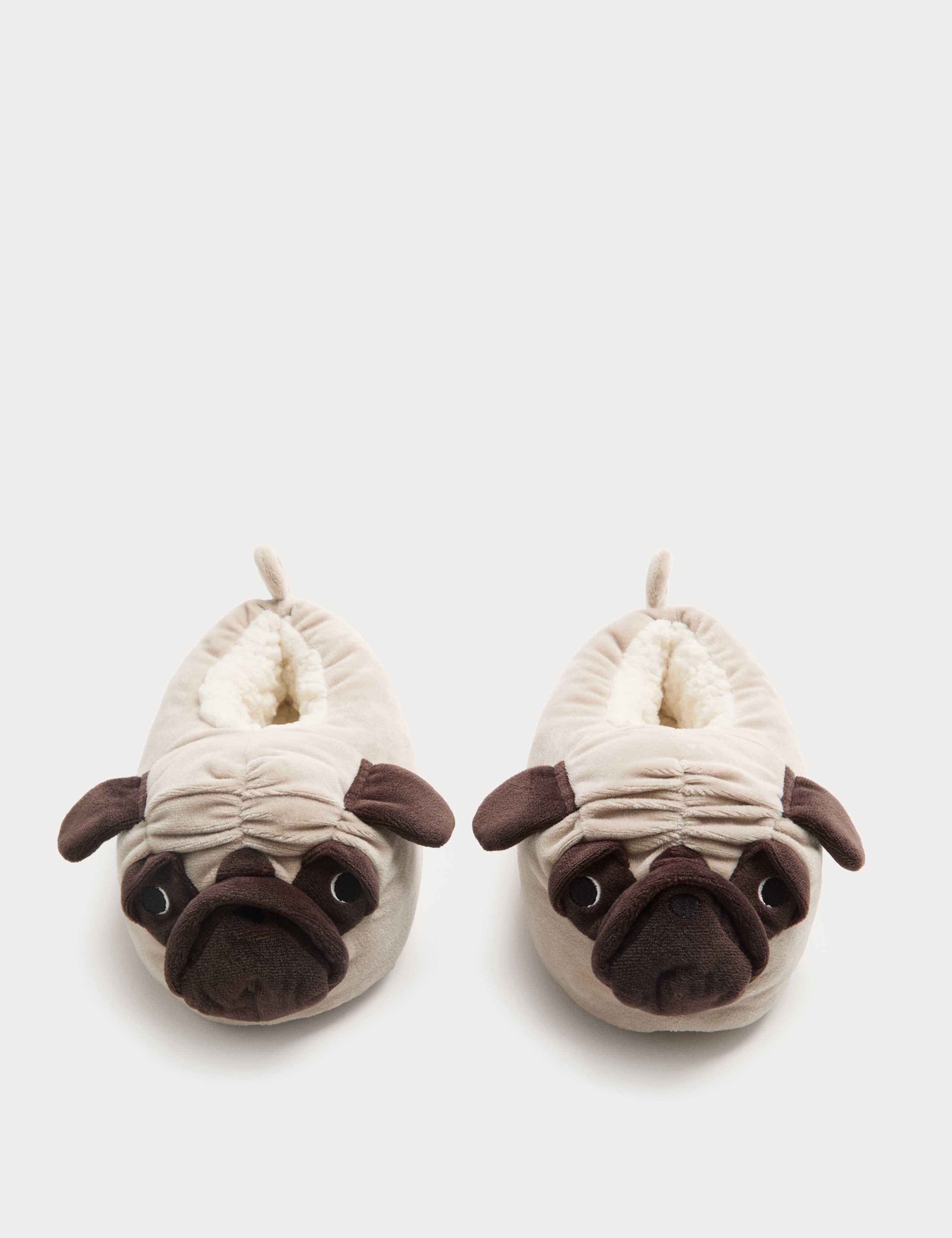 Kids' Pug Slippers (9 Small - 7 Large)
