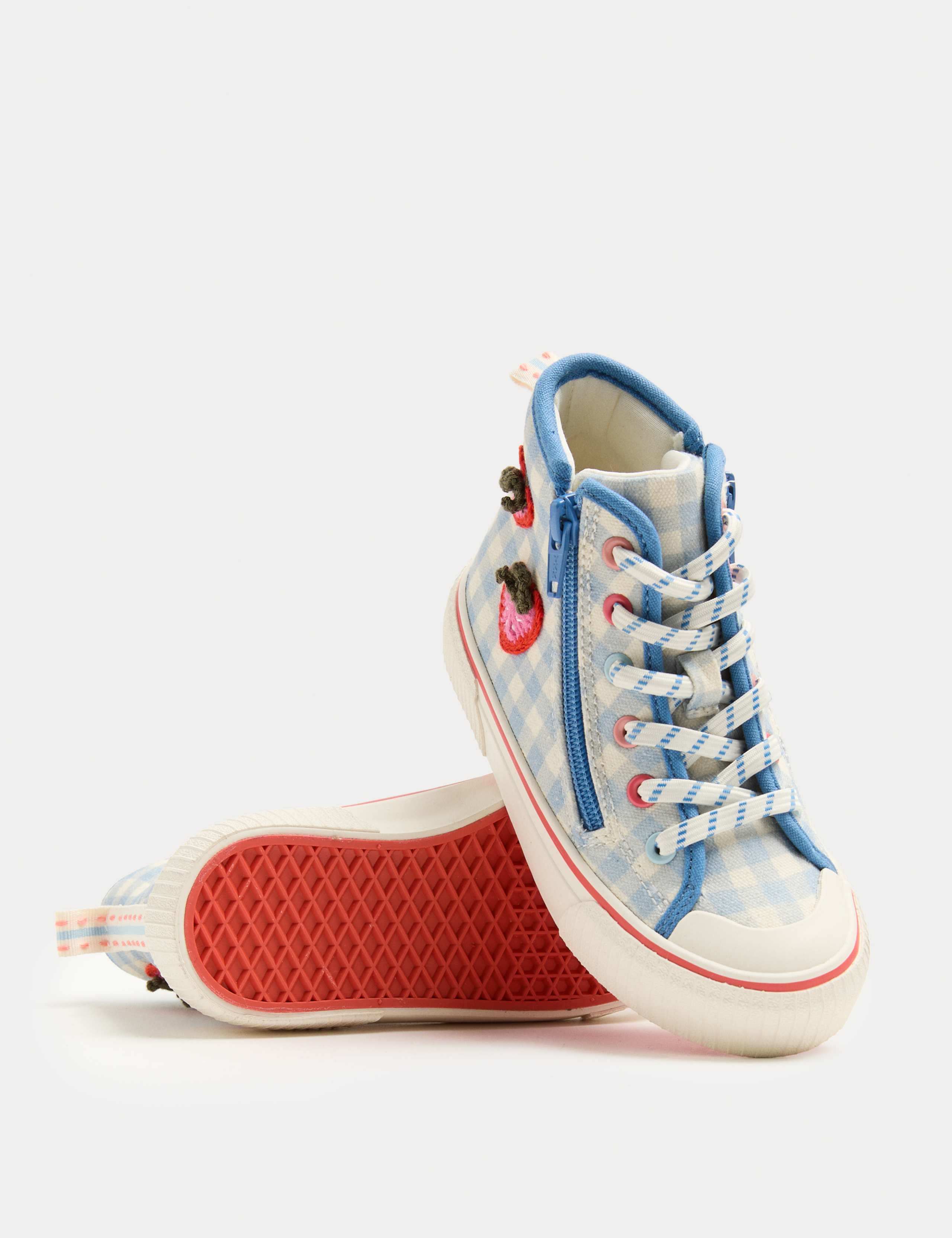 Kids' Strawberry Patterned High Top Trainers (4 Small-2 Large)