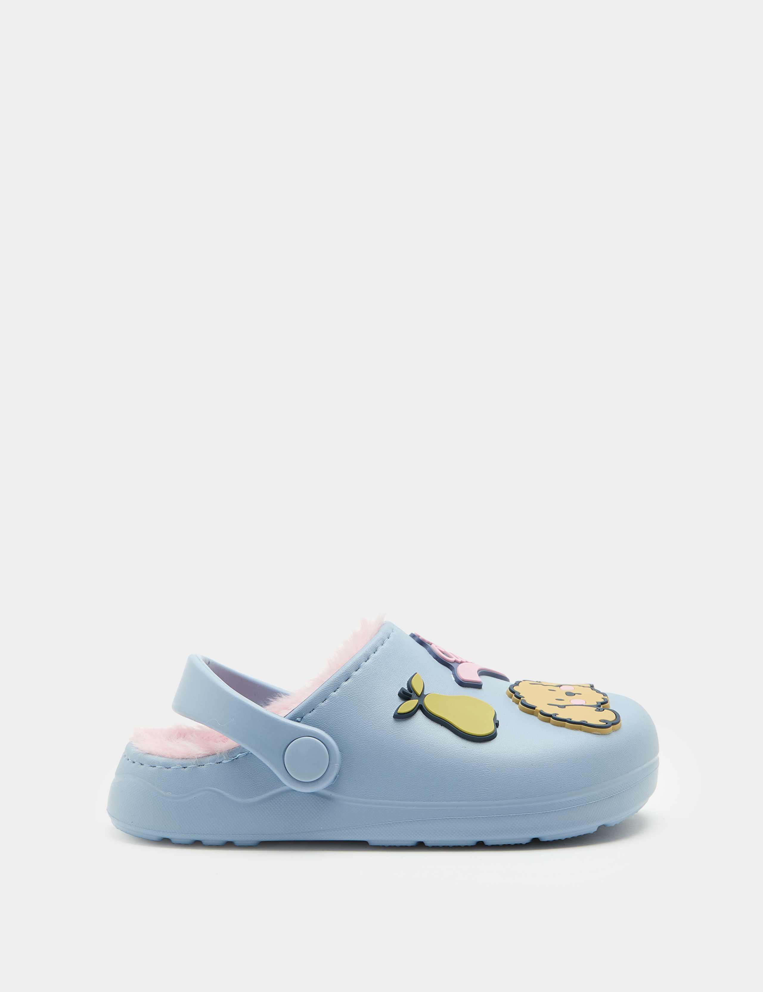 Kids' Badged Faux Fur Lined Clogs (4 Small - 2 Large)