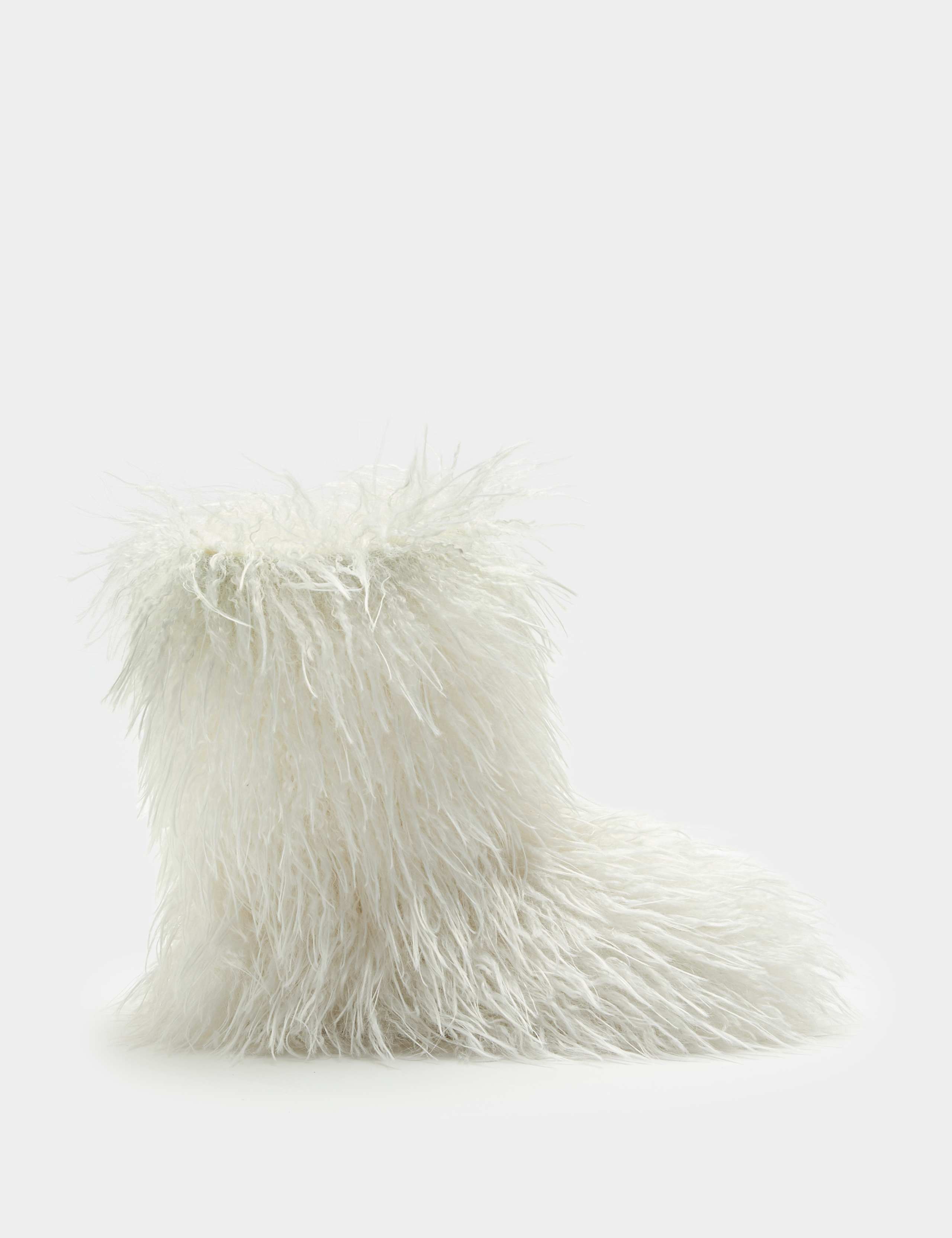 Kids' Tall Fur Slipper Boots (10 Small - 7 Large)