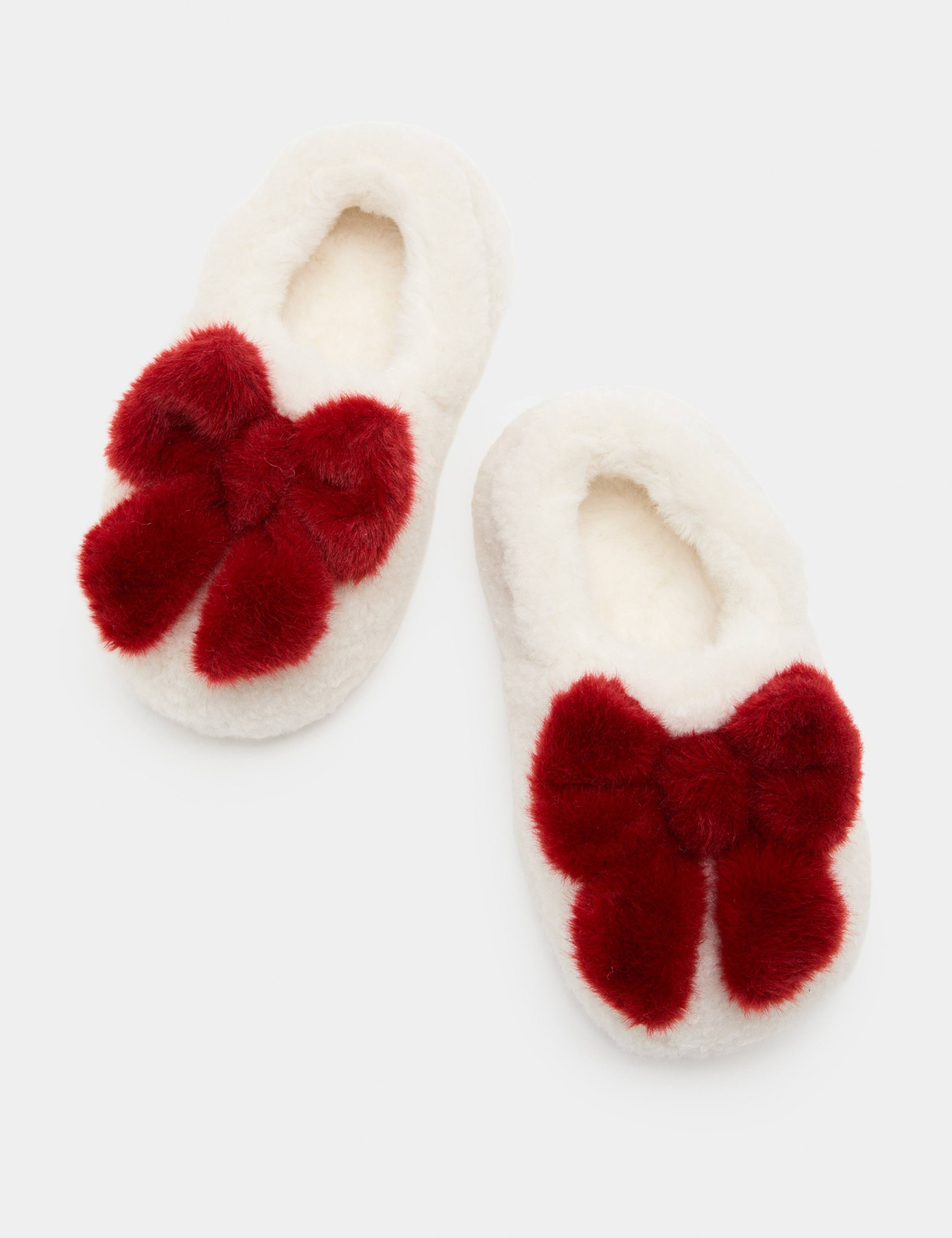 Kids' Christmas Bow Elastic Back Slippers (4 Small - 2 Large)
