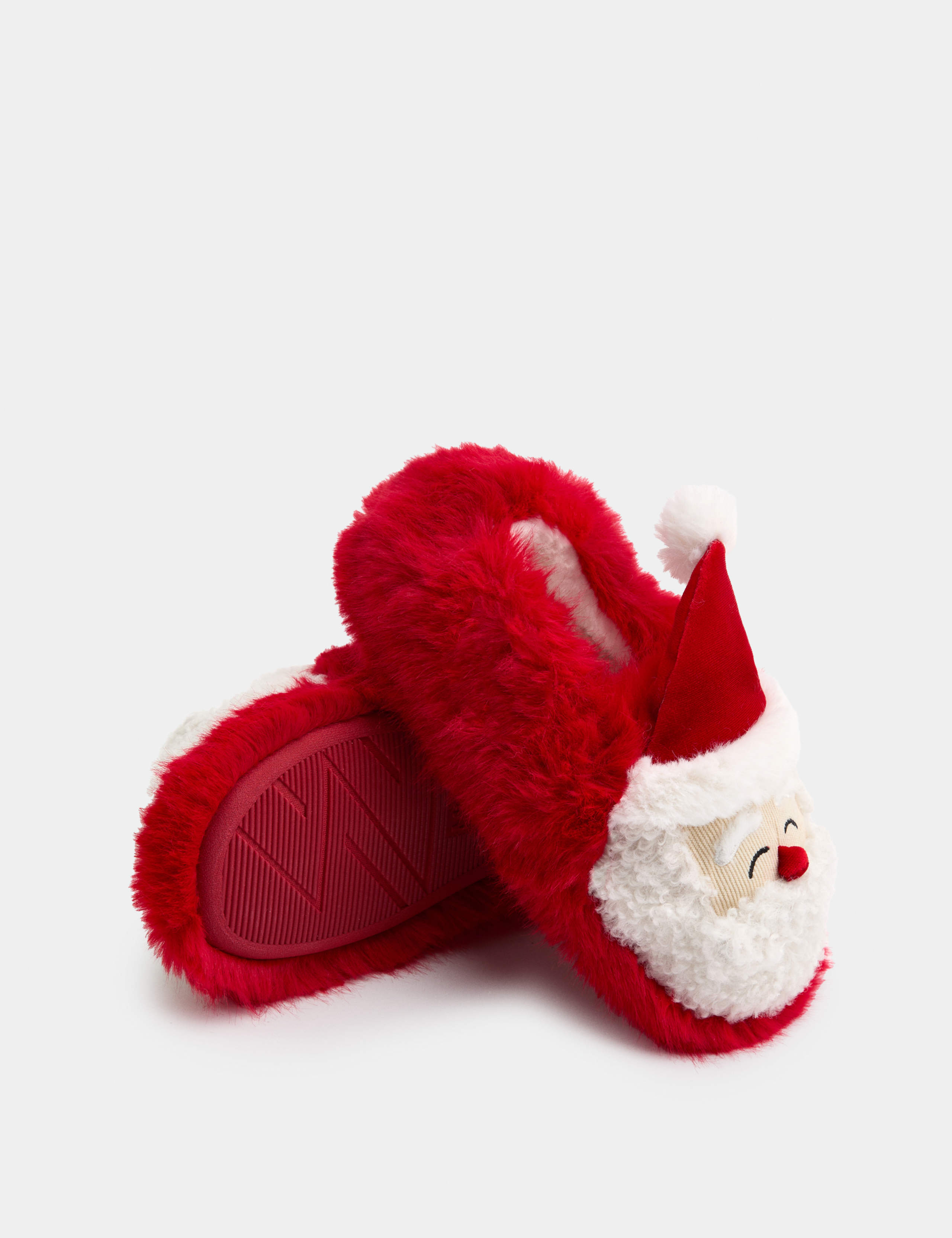 Kids' Christmas Santa Elastic Back Slippers (4 Small-2 Large)