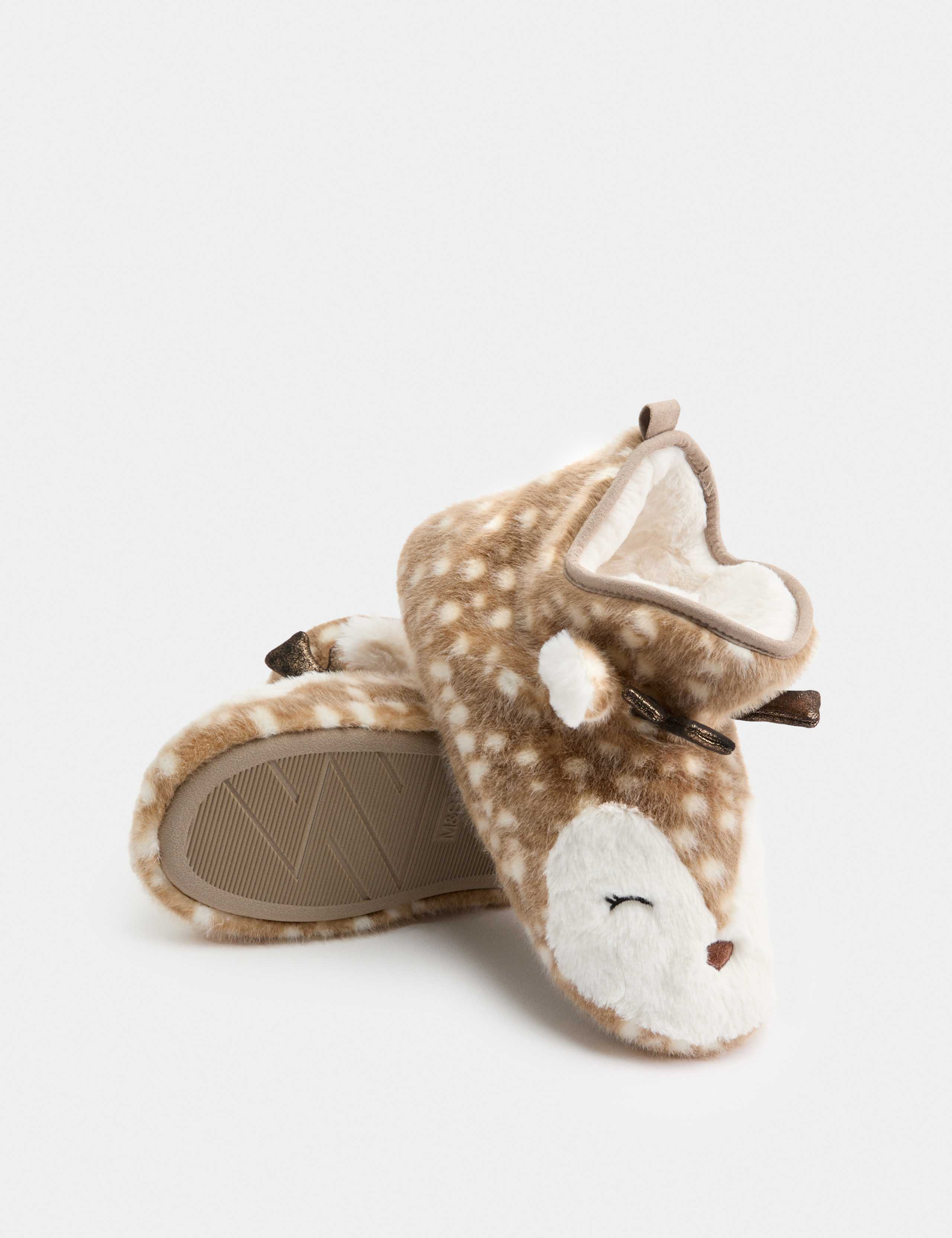Kids' Christmas Reindeer Slipper Boots (4 Small-7 Large)