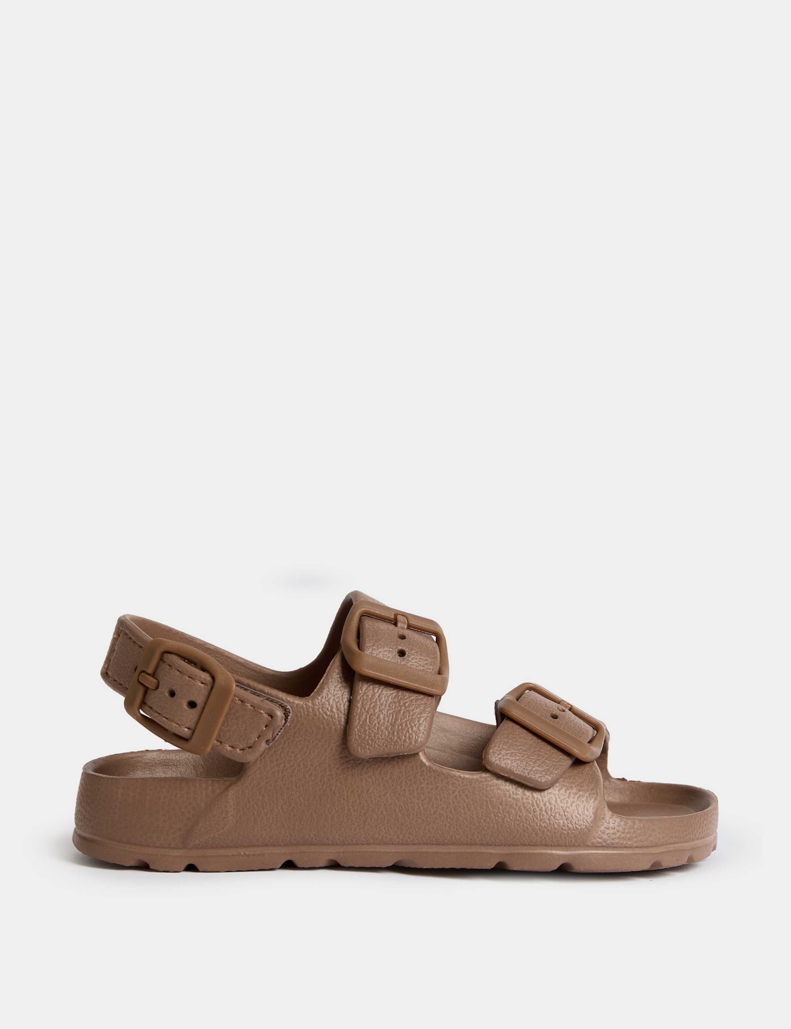 Kids' Plain Buckle Footbed Sandals (4 Small - 2 Large)