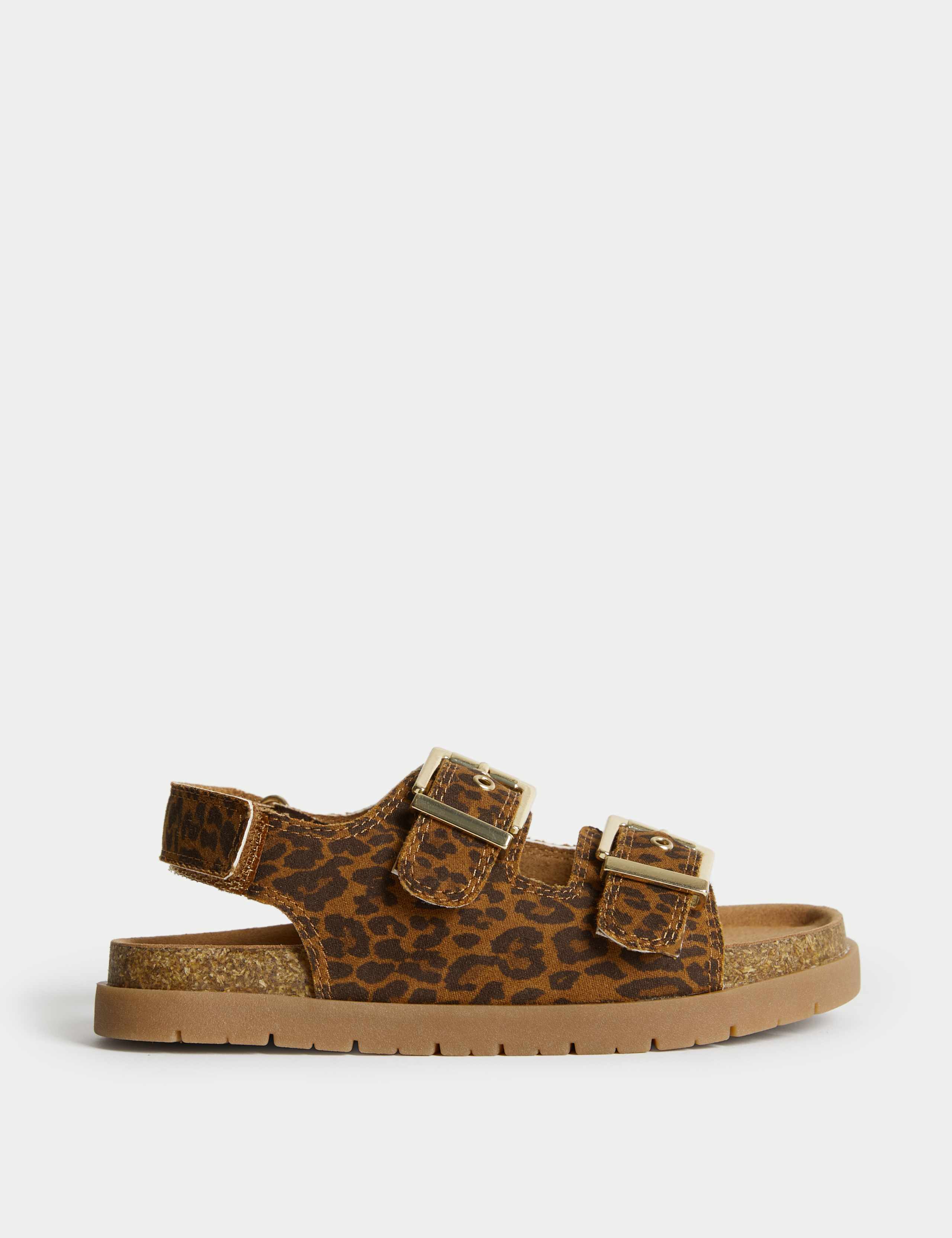 Kids' Patterned Riptape Footbed Sandals (4 Small - 6 Large)