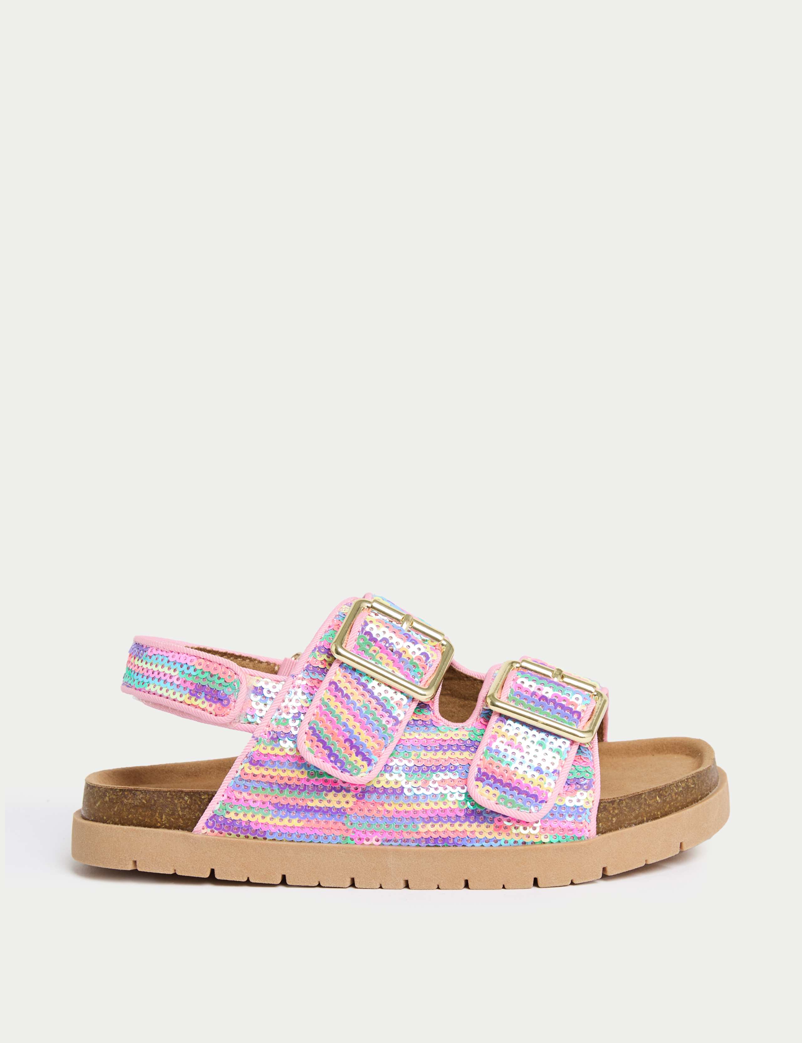 Kids' Shimmer Footbed Sandals (4 Small-2 Large)