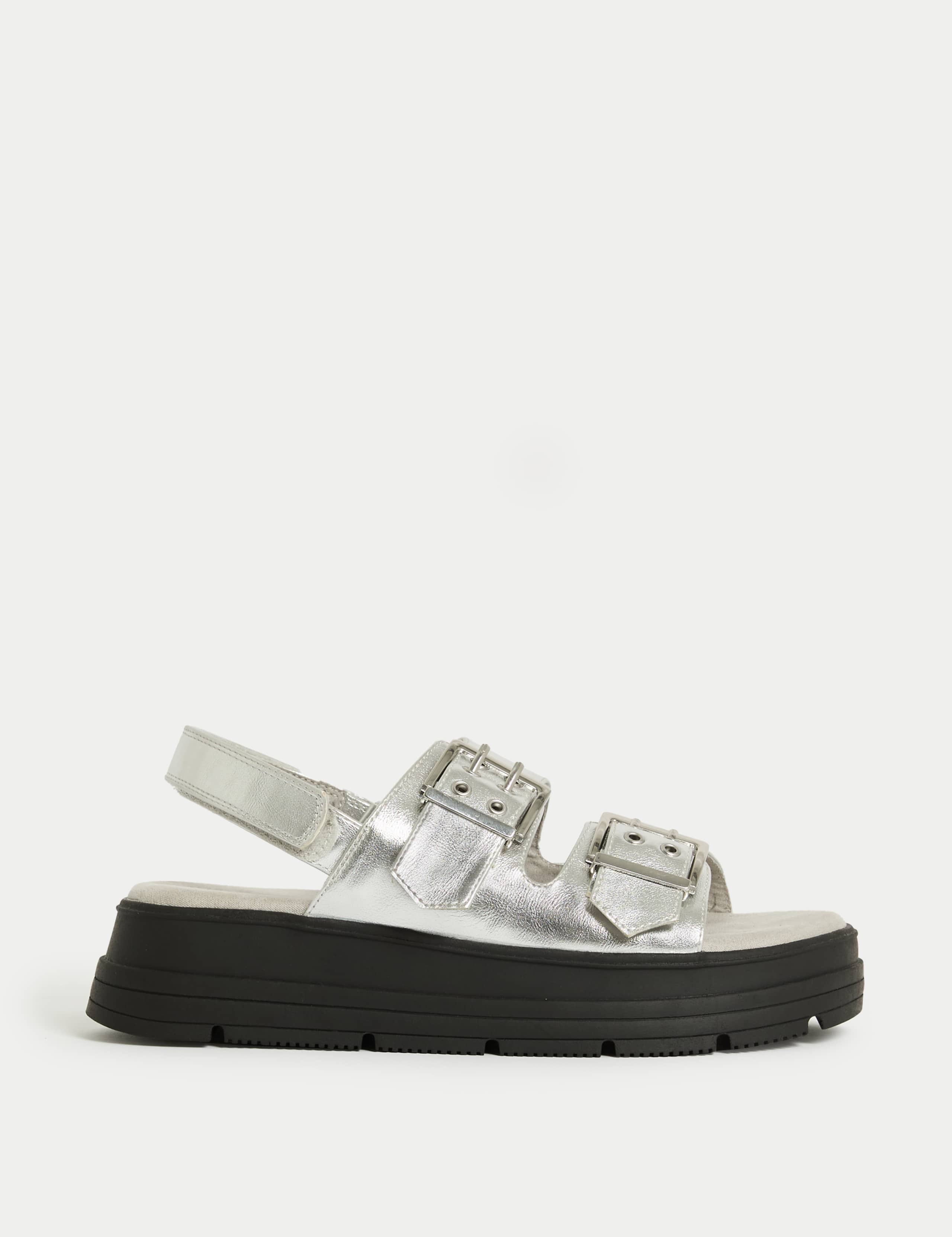 Kids' Chunky Buckle Footbed Sandals (1 Large - 6 Large)