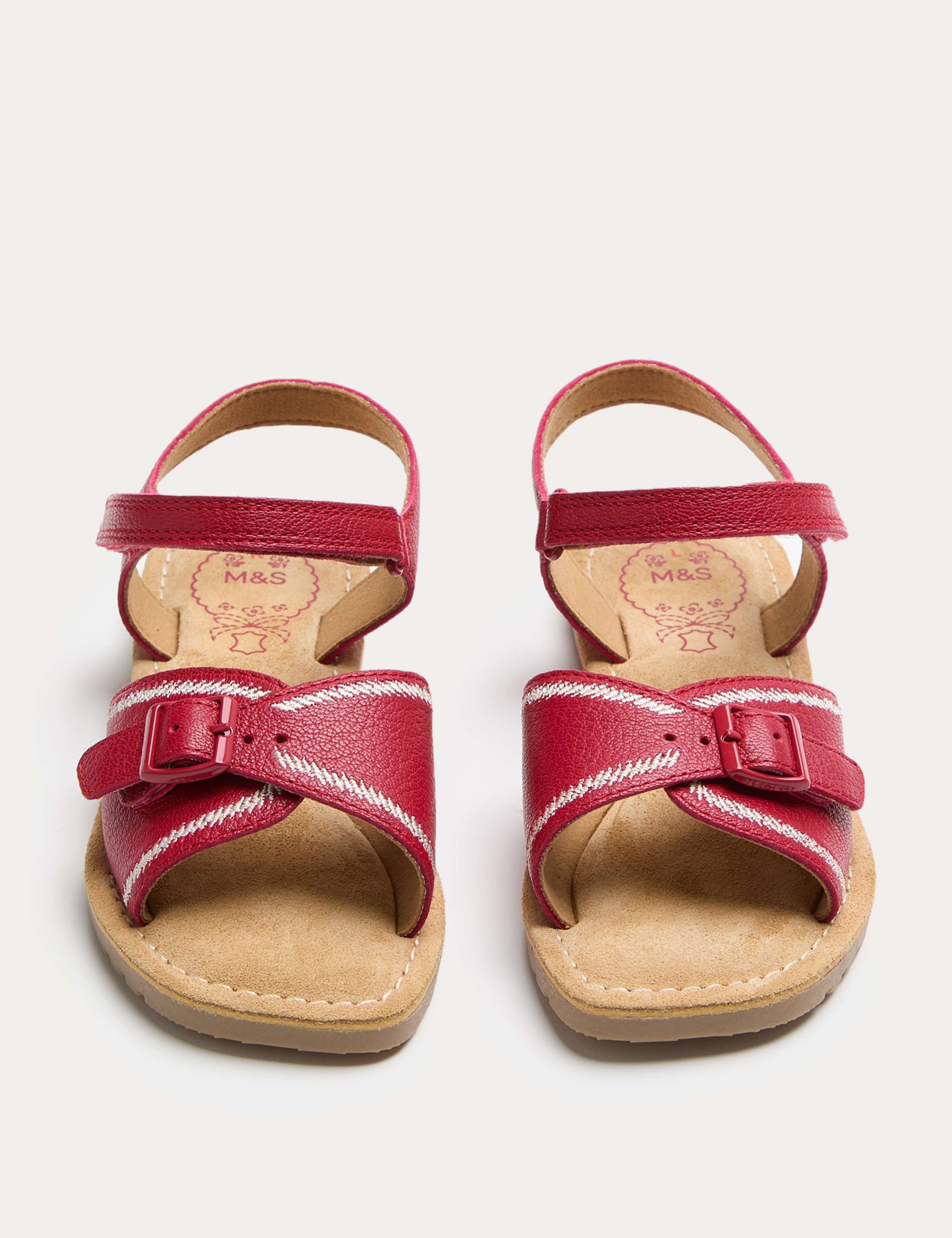 Kids' Leather Buckle Sandals (4 Small-2 Large)