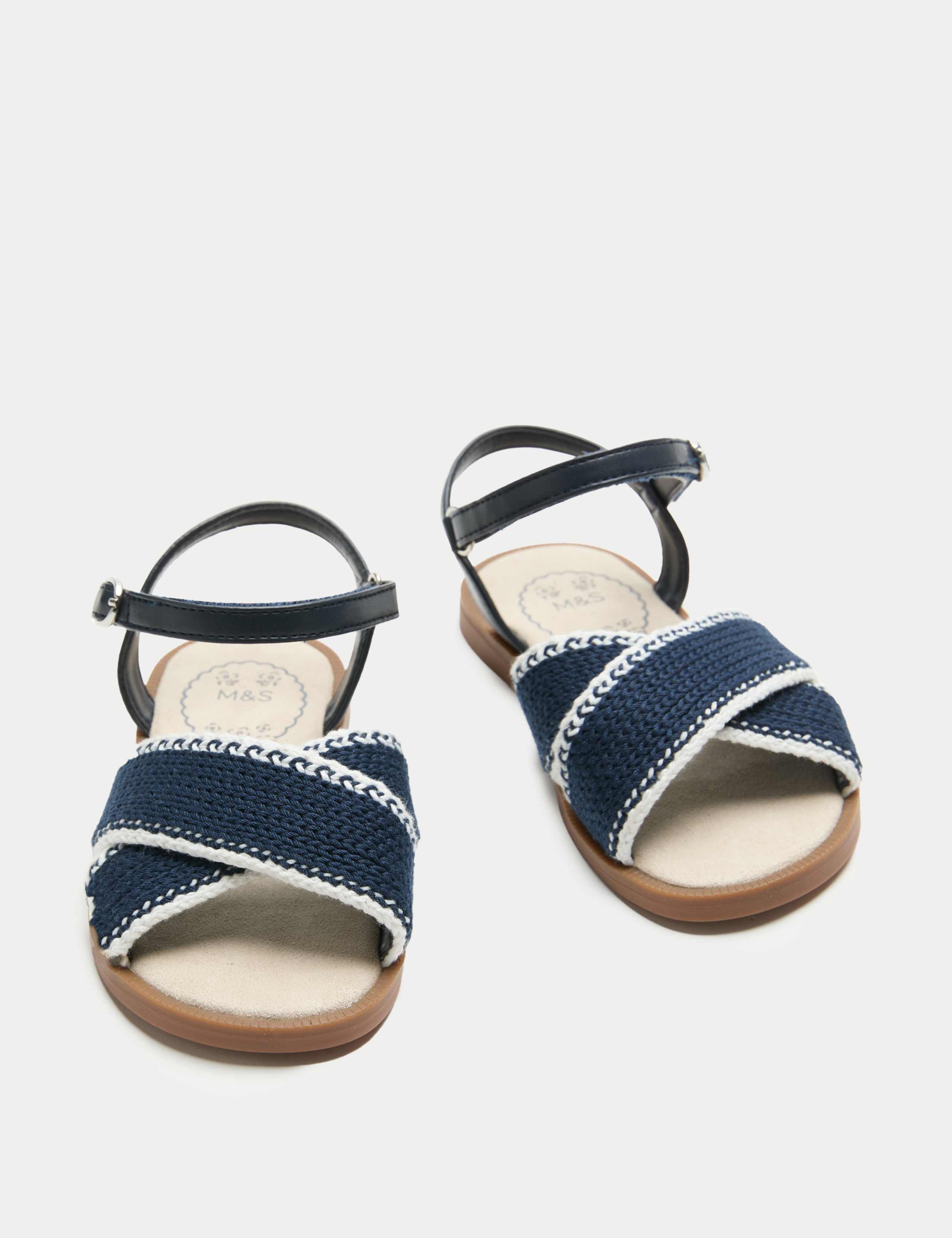 Kids' Cross Strap Crochet Sandals (4 Small - 2 Large)