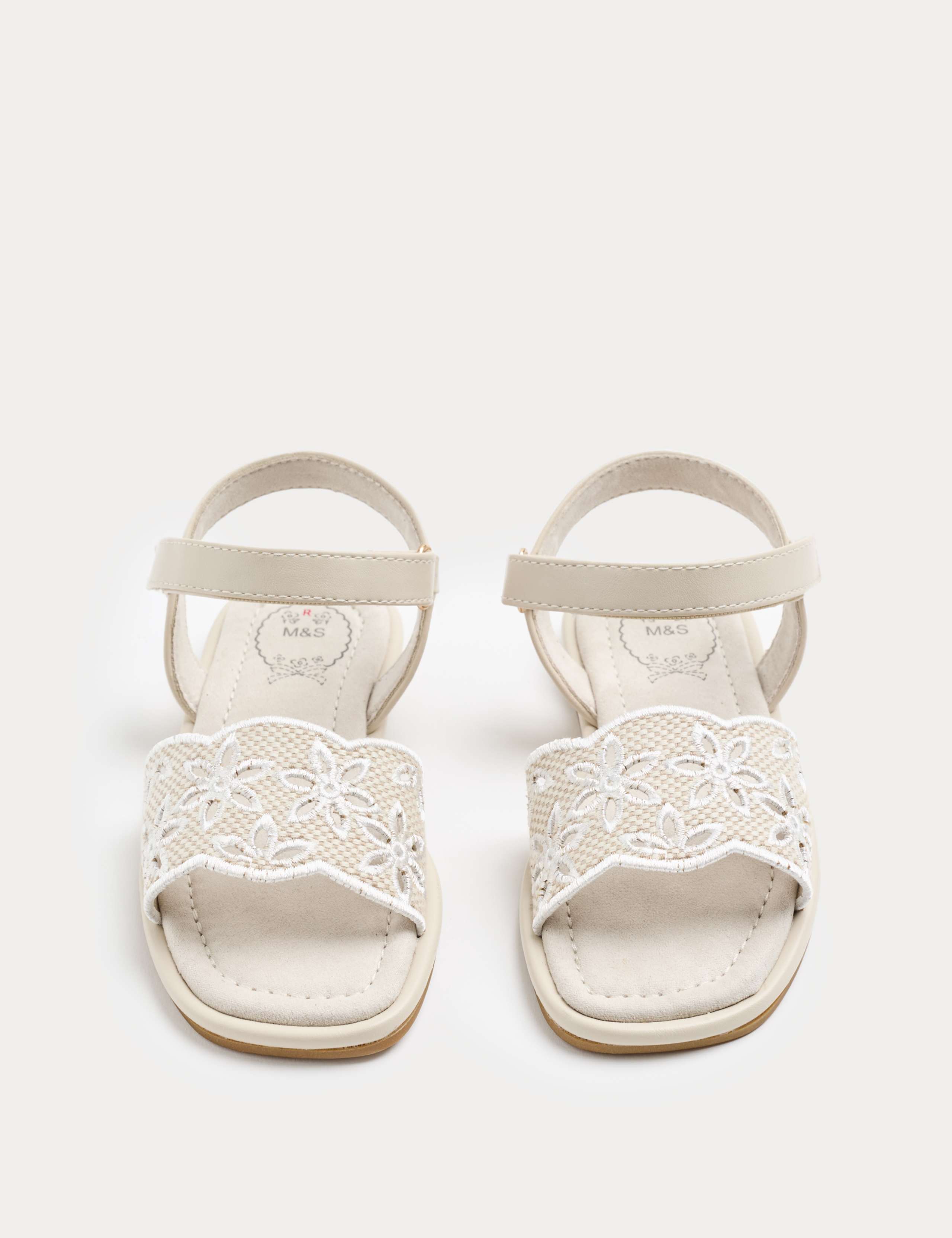 Kids' Broderie Strap Sandals (4 Small - 2 Large)