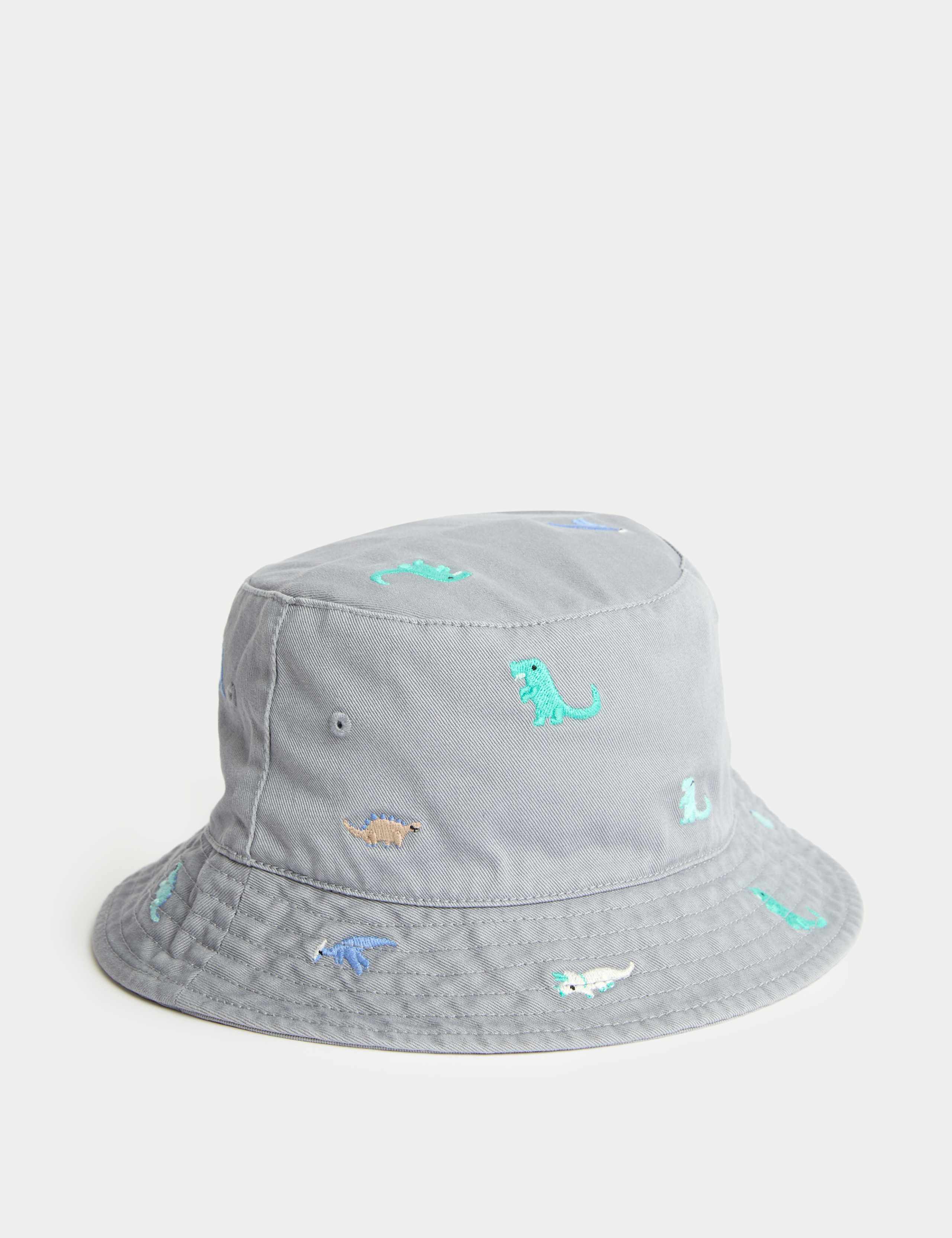 Kids' Embroidered Bucket Sun Hat (1-10 Yrs)