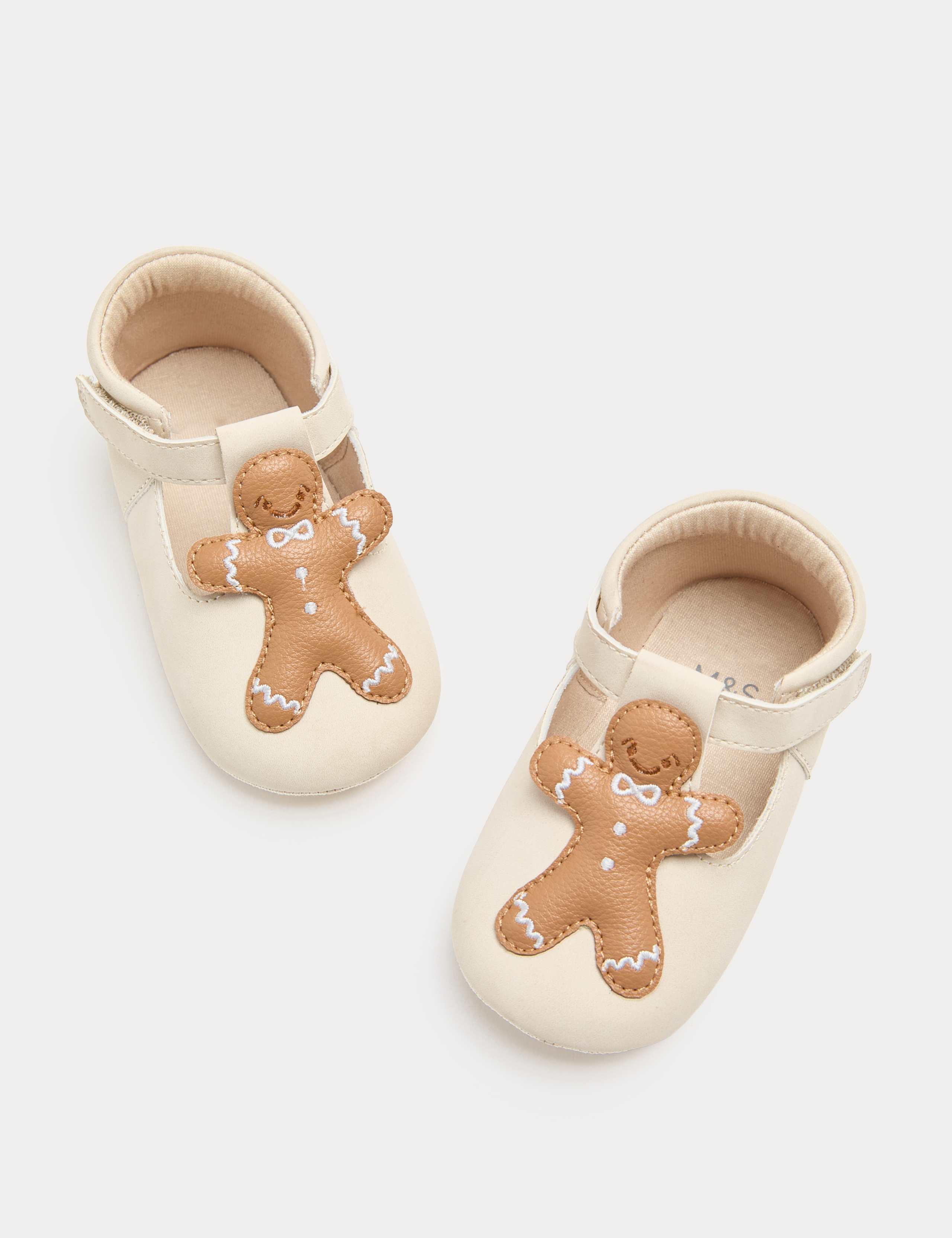 Baby Gingerbread Man Pram Shoes (0-18 Months)