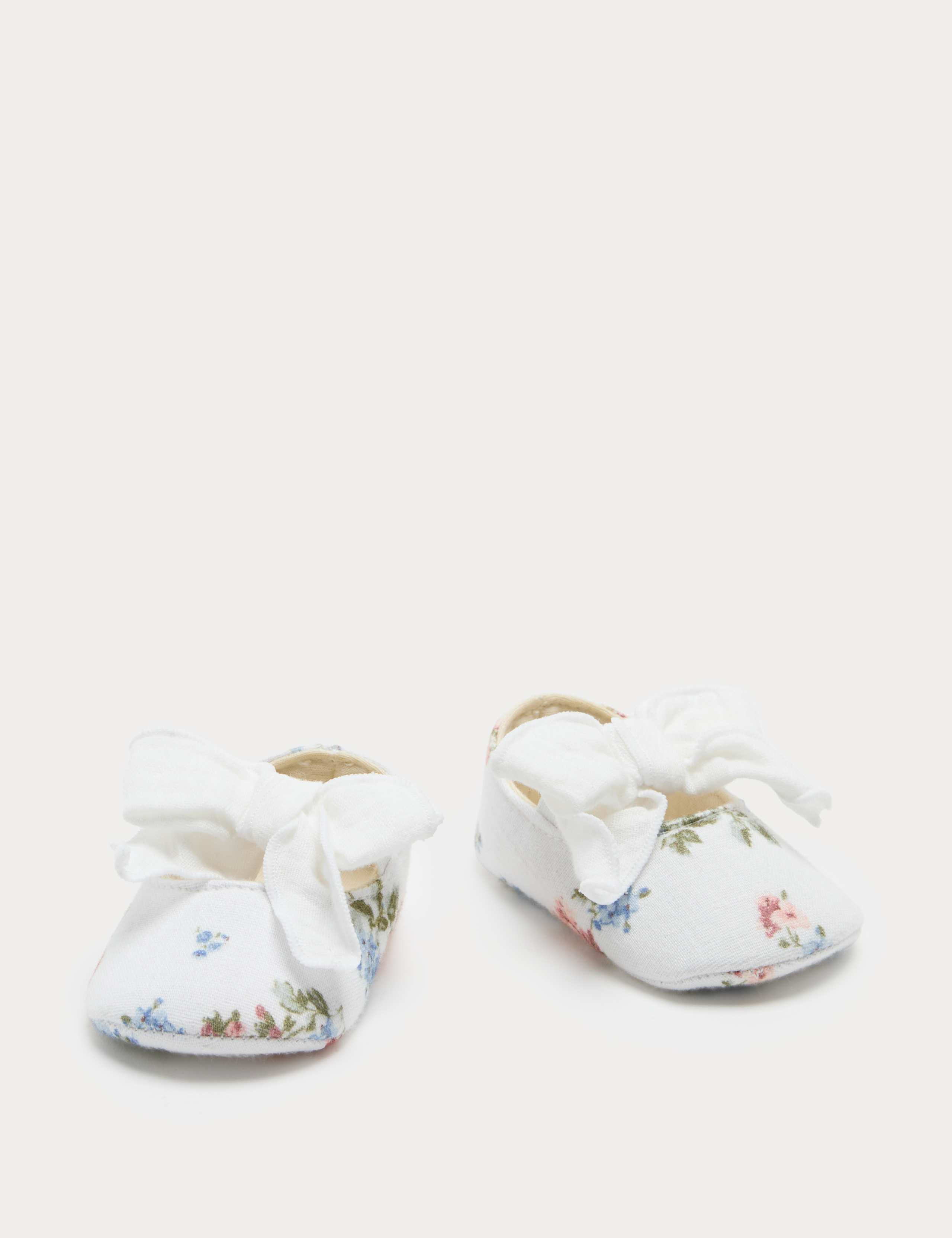 Baby Floral Ballet Pram Shoes (0-18 Months)