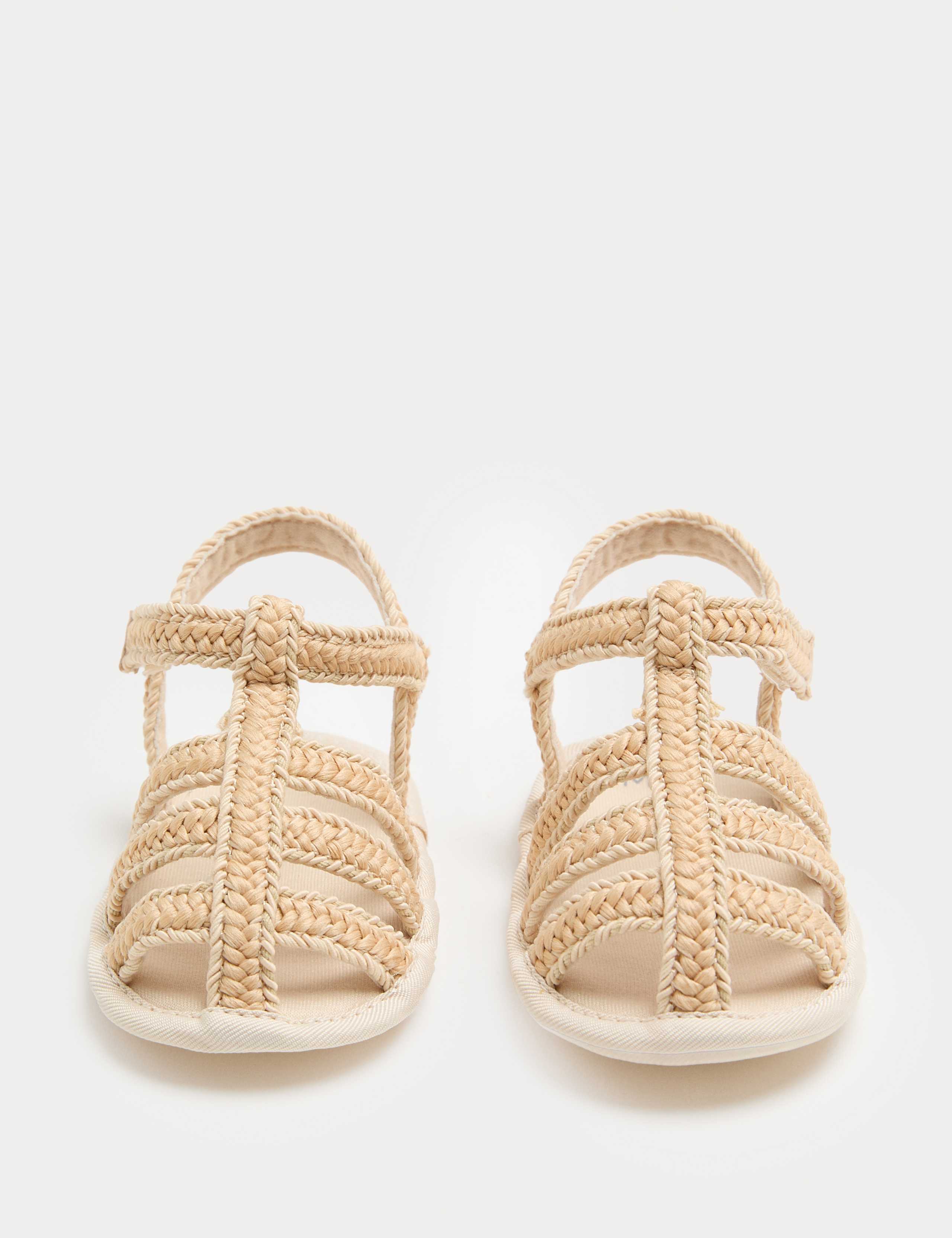 Baby Braided Riptape Fisherman Pram Sandals (0-18 Mths)