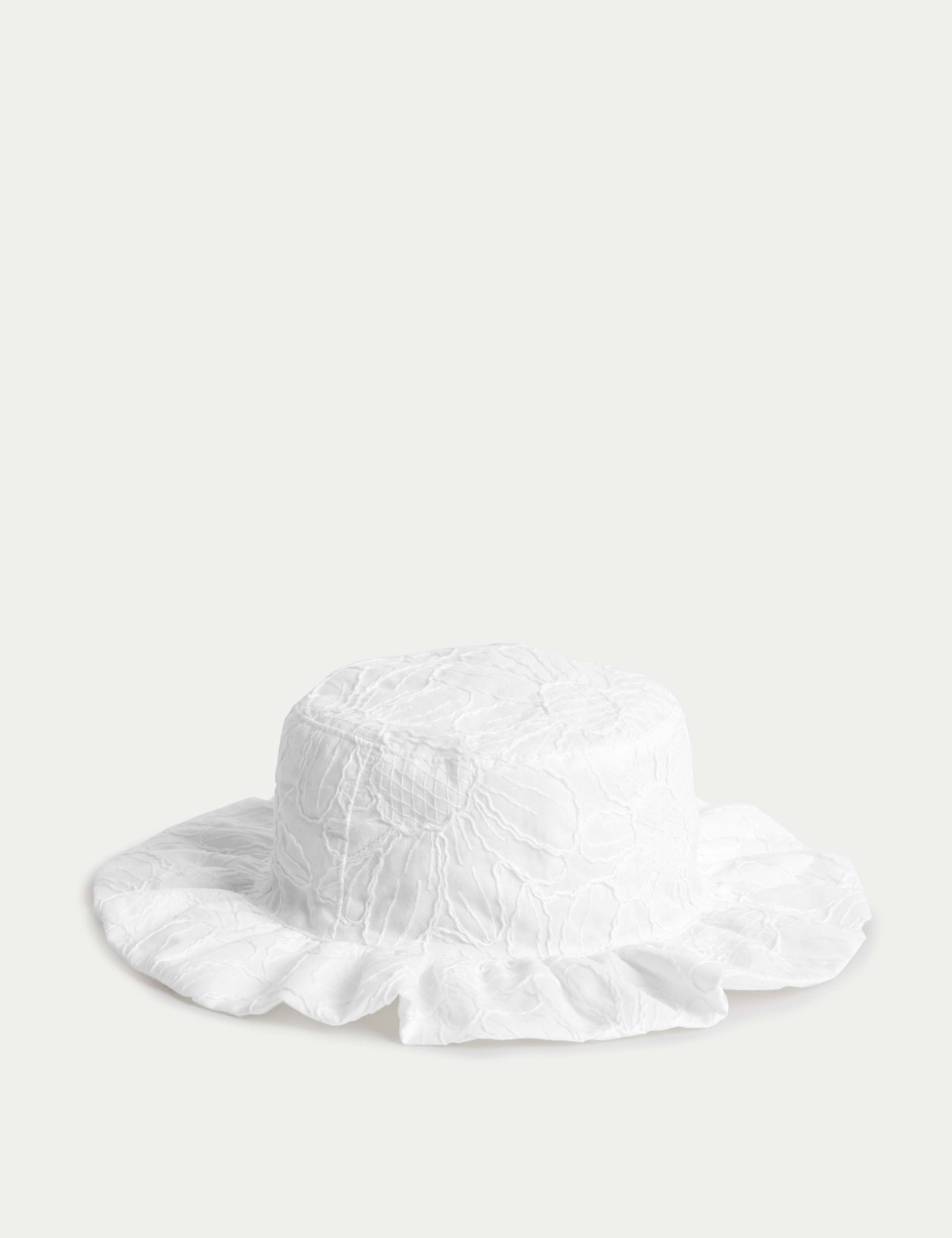 Kids' Cotton Rich Embroidered Sun Hat (0-3 Yrs)