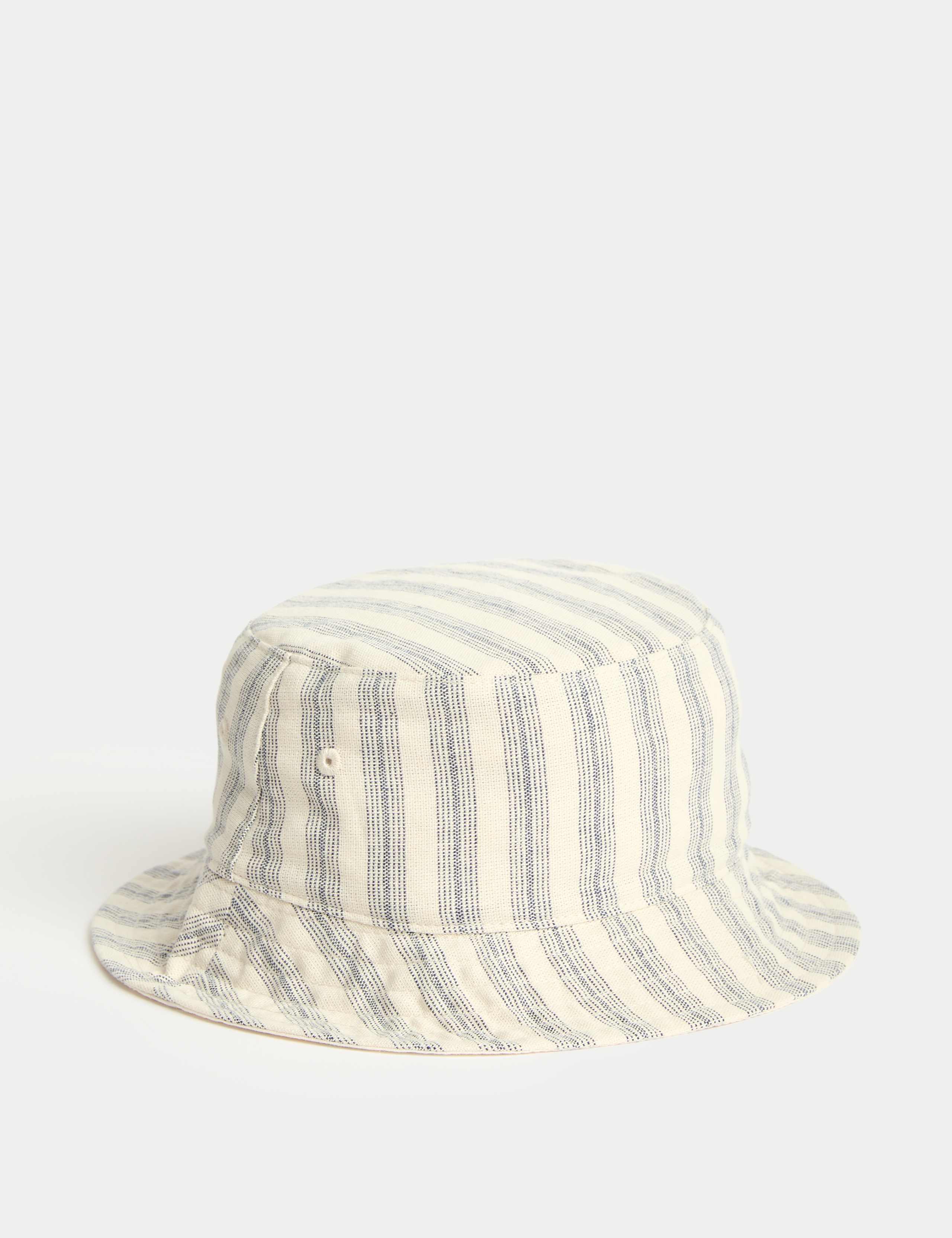 Kids' Pure Cotton Striped Sun Hat (0-3 Yrs)