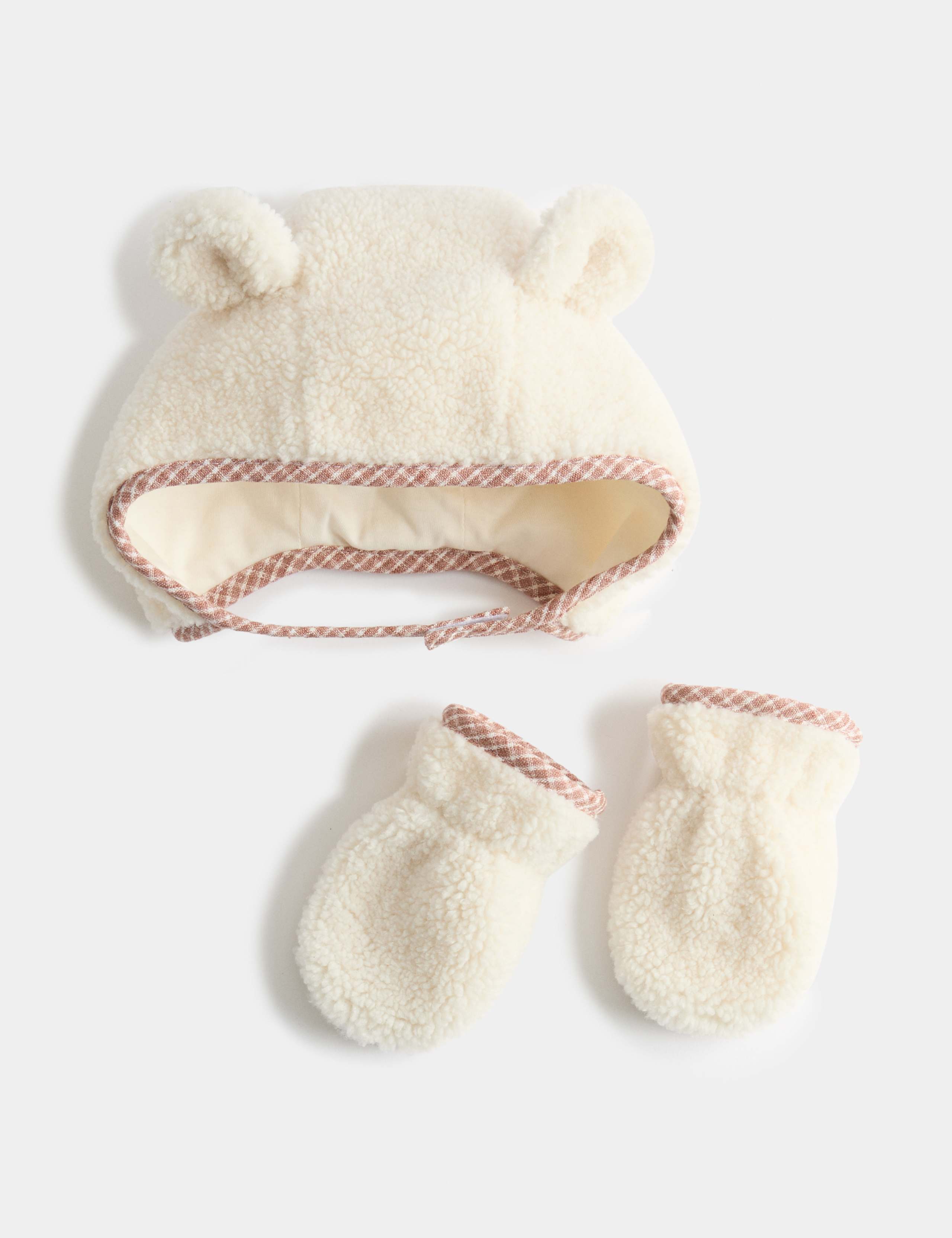 Baby Borg Bear Hat and Mitten Set